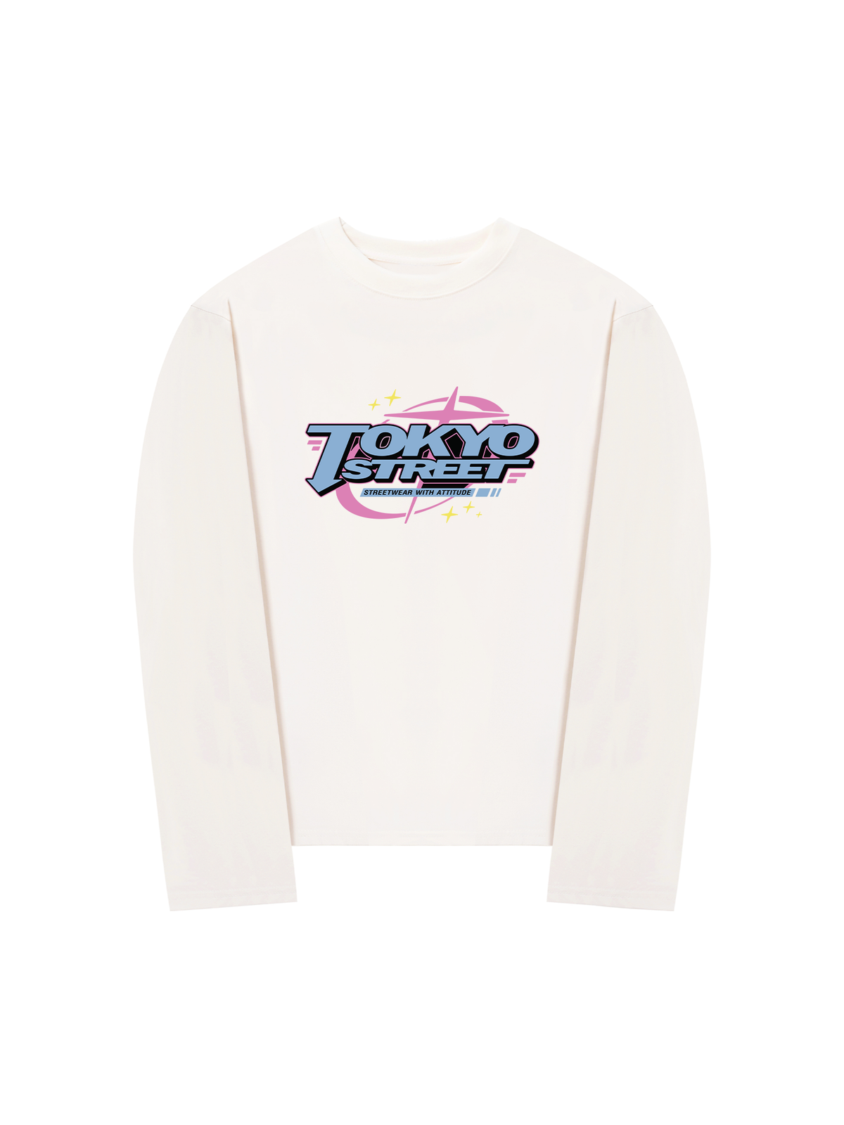 Áo Thun Dài Tay City Tokyo Streetwear With Atitude Blue