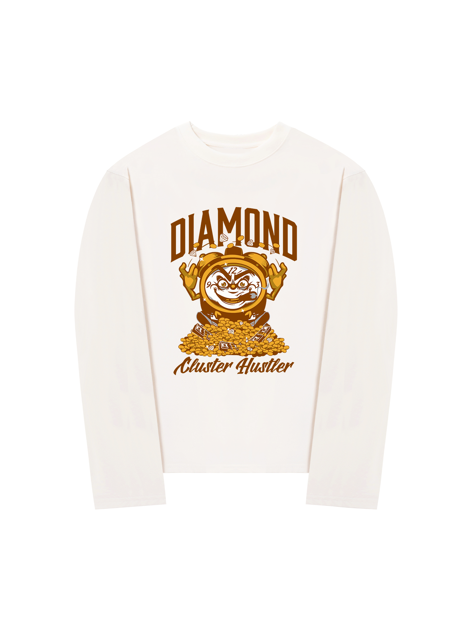 Áo Thun Dài Tay Money Diamond Cluster Hustler