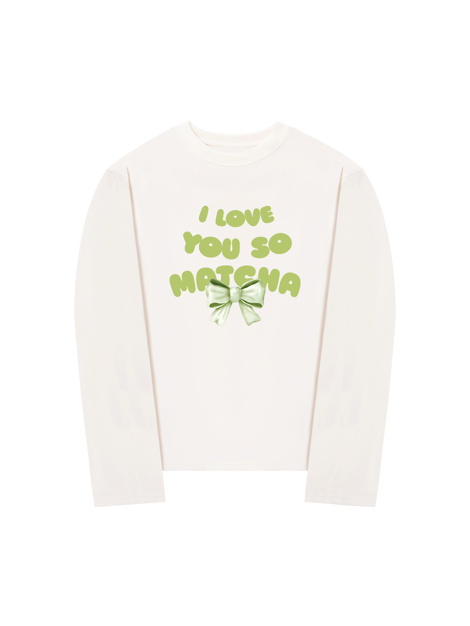 Áo Thun Dài Tay I Love You So Matcha