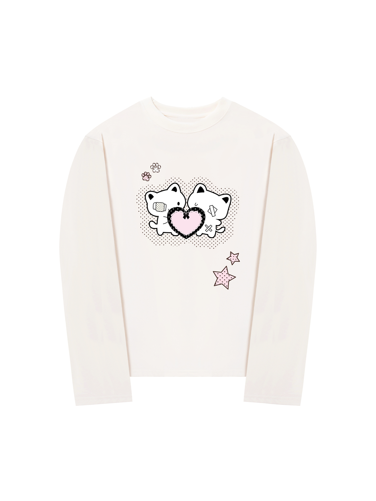 Áo Thun Dài Tay Dotty Mood Starlight Kitty Care