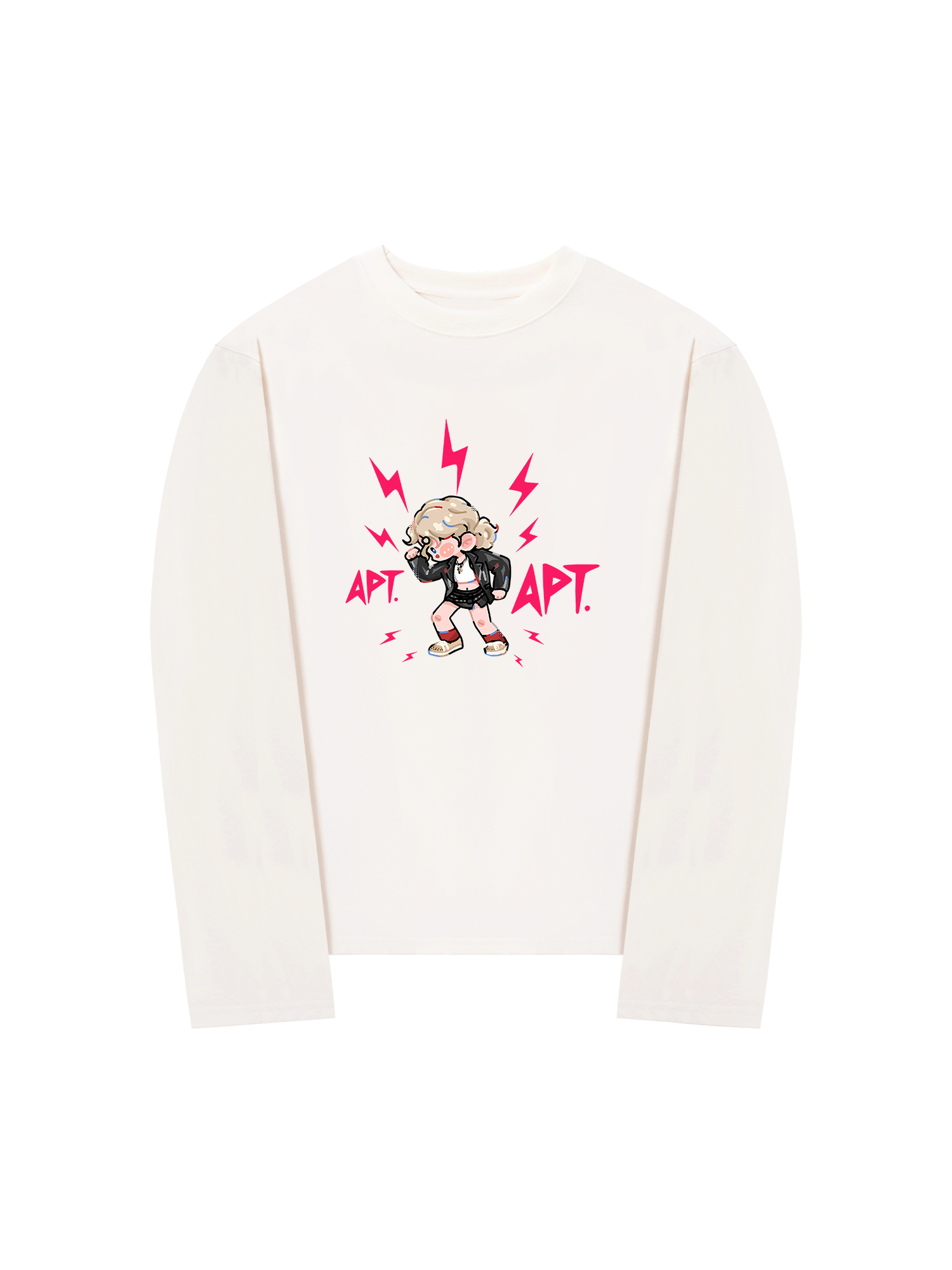 Áo Thun Dài Tay Black Pink Cute APT