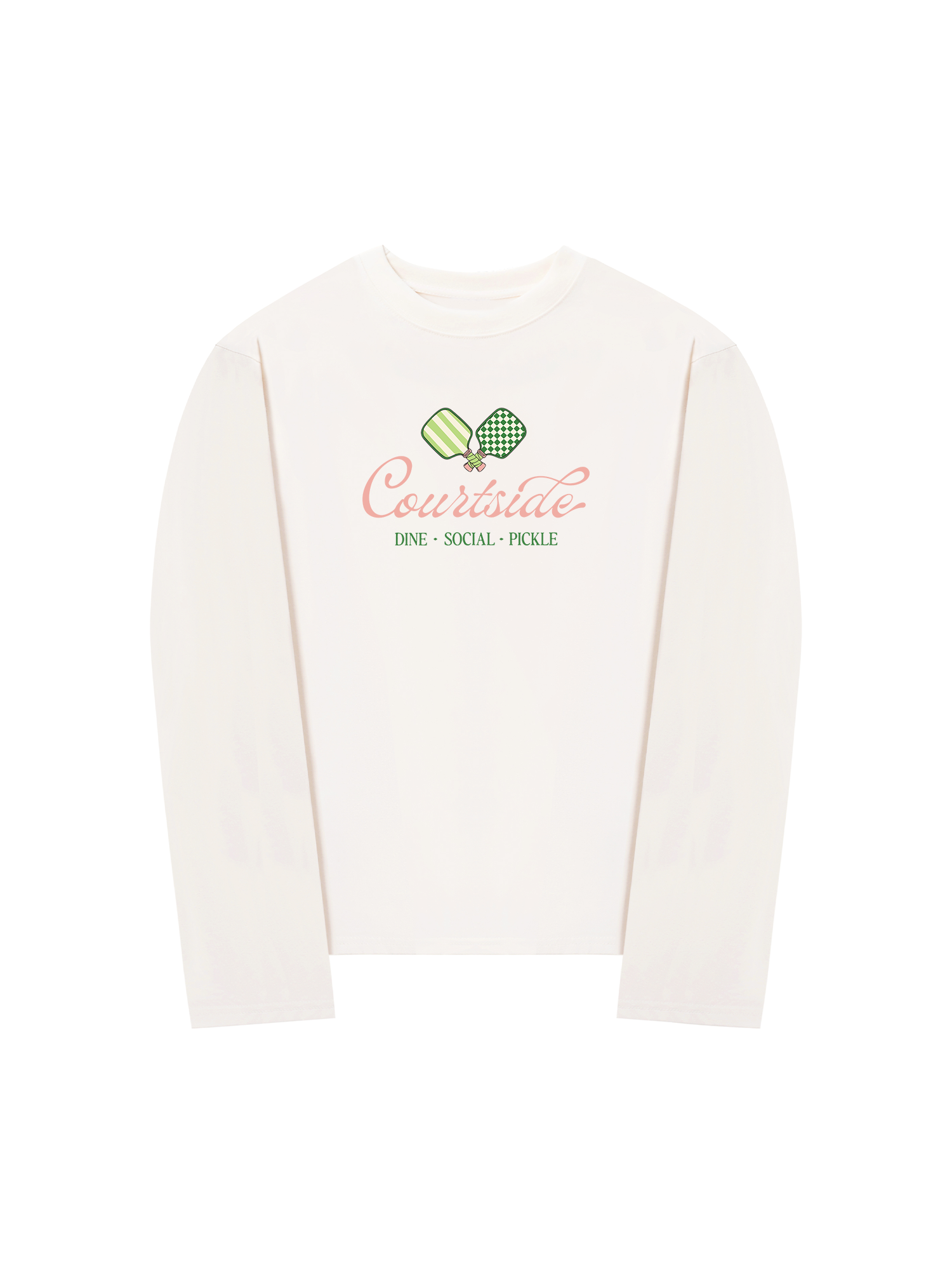 Áo Thun Dài Tay Pickleball Courtside Dine Social Pickle