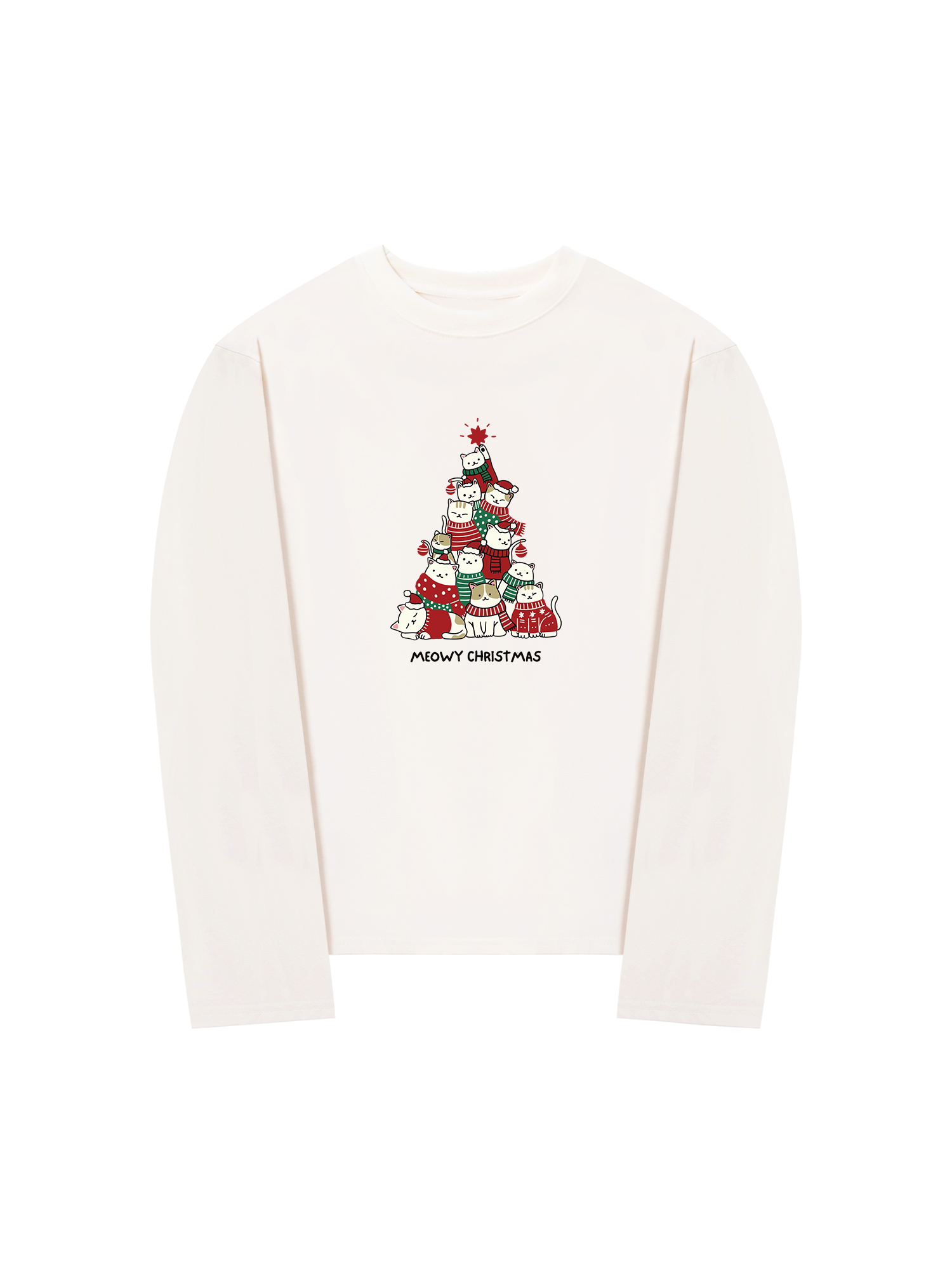 Áo Thun Dài Tay Meowy Christmas Tree