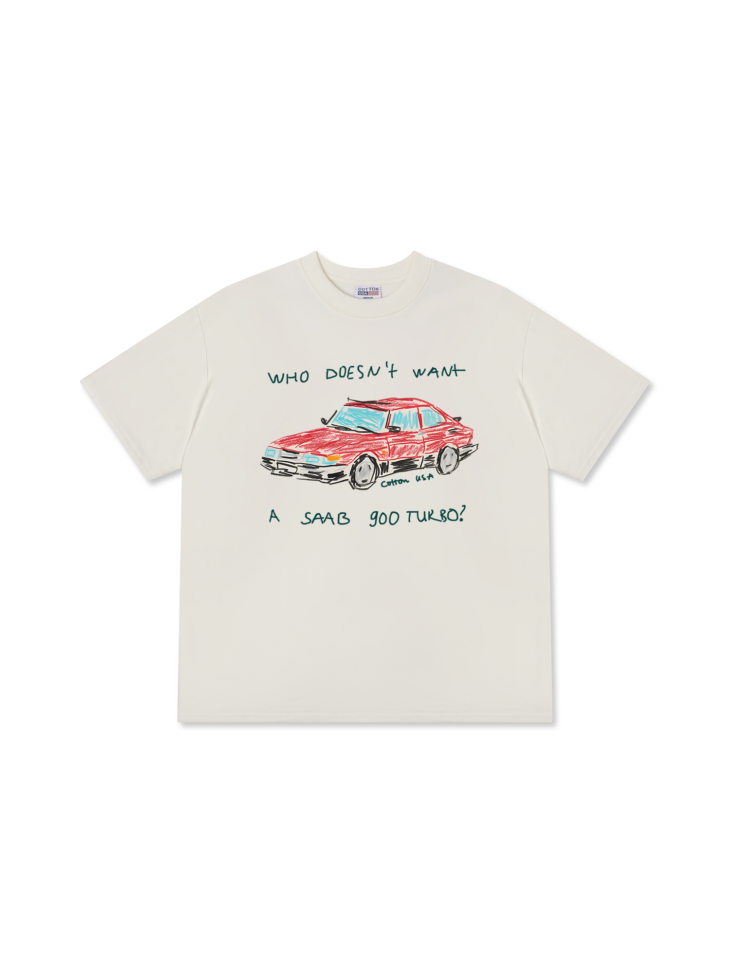 Áo Thun Relaxed Fit Classic Car Crayon Car