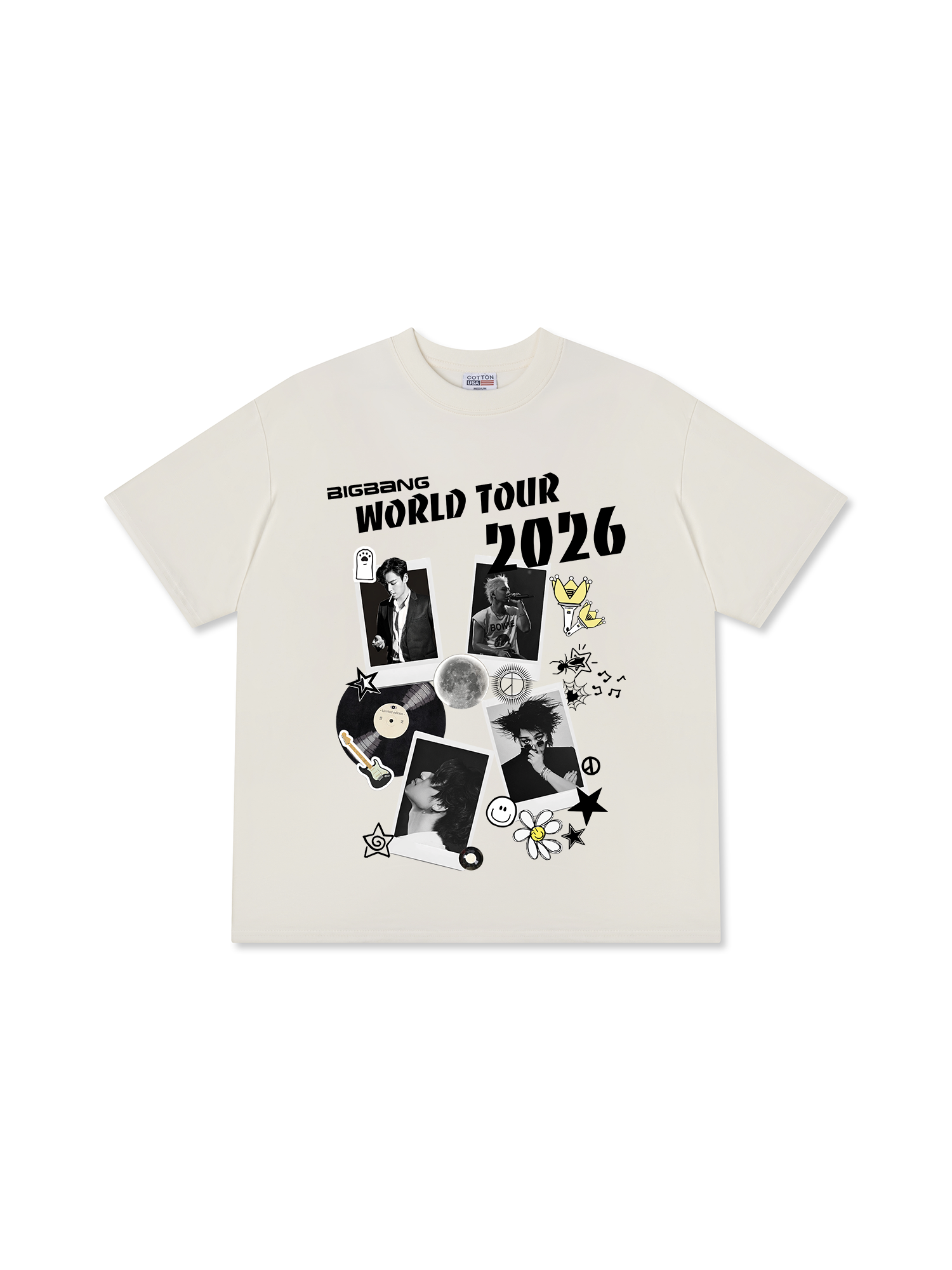 Áo Thun Relaxed Fit Idols Big Bang World Tour 2026