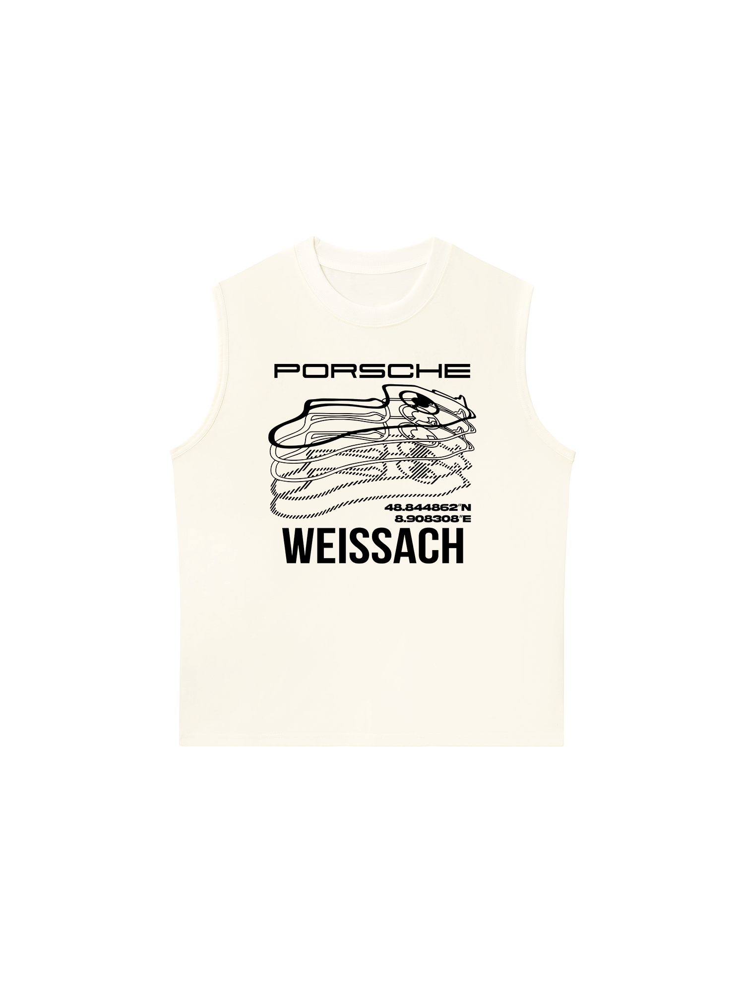 Áo Ba Lỗ Relaxed Fit Porsche Weissach Map