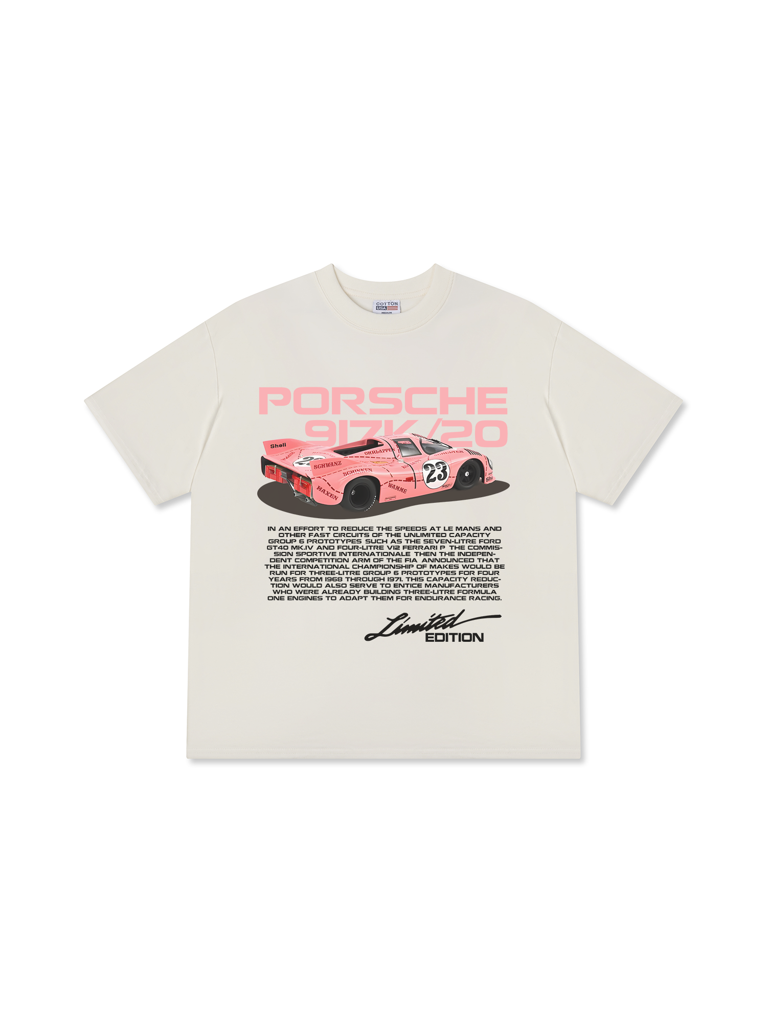 Áo Thun Relaxed Fit Porsche 917K Pink Pig