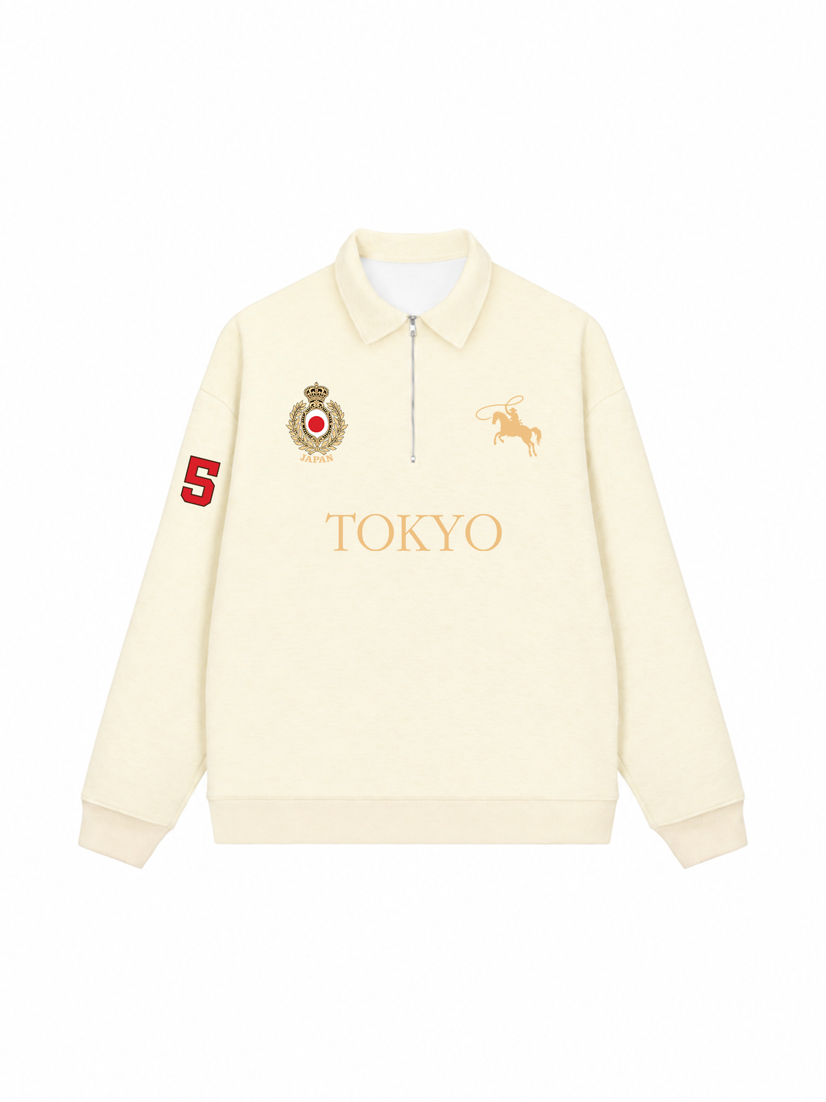 Áo Sweater Polo Nỉ Hai Da Vintage Tokyo