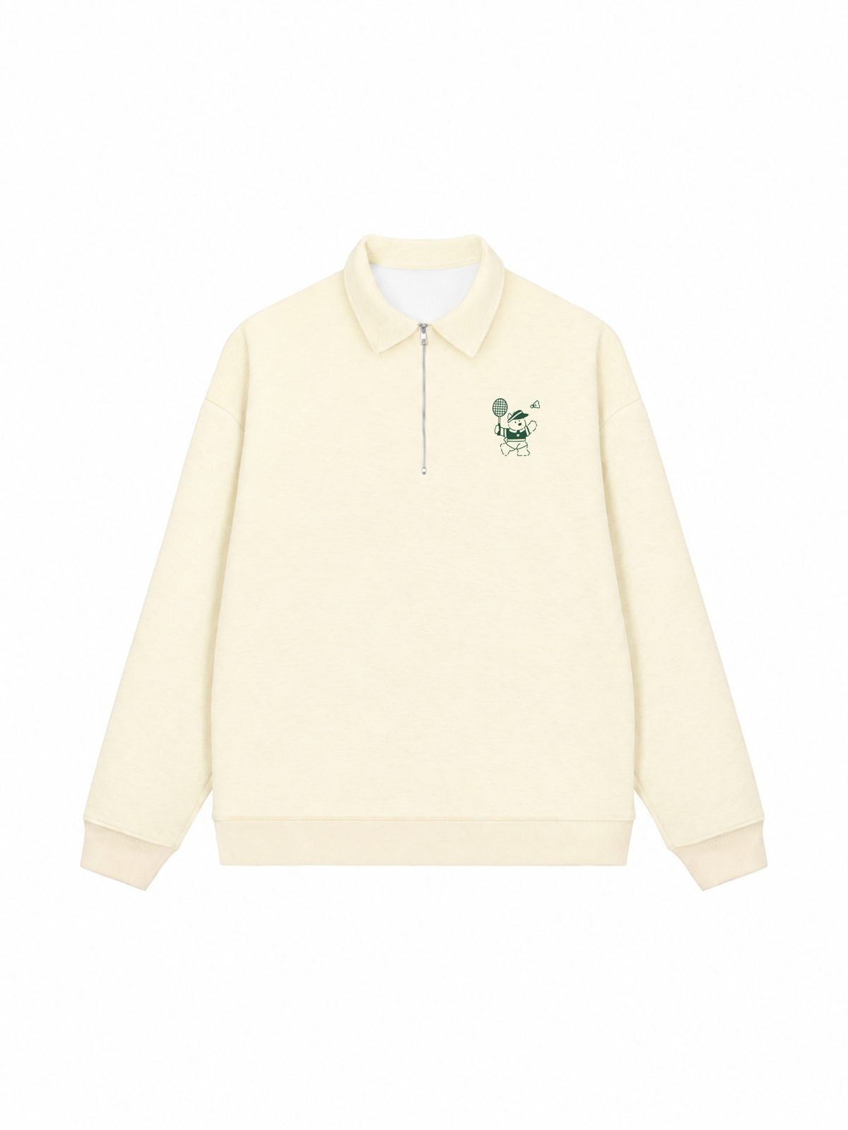 Áo Sweater Polo Nỉ Hai Da Badminton Green Club