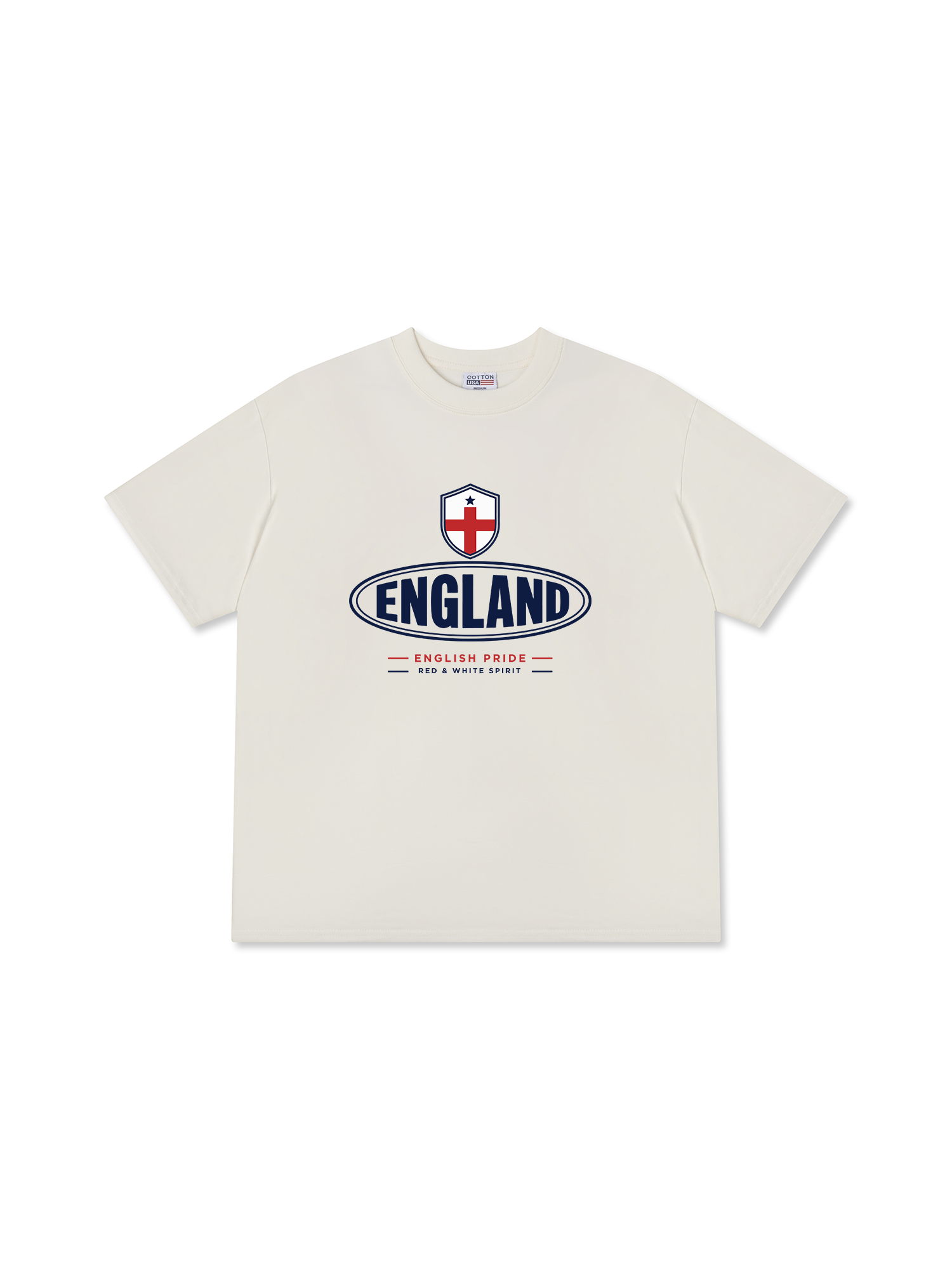 Áo Thun Relaxed Fit Soccer England Red White Spirit