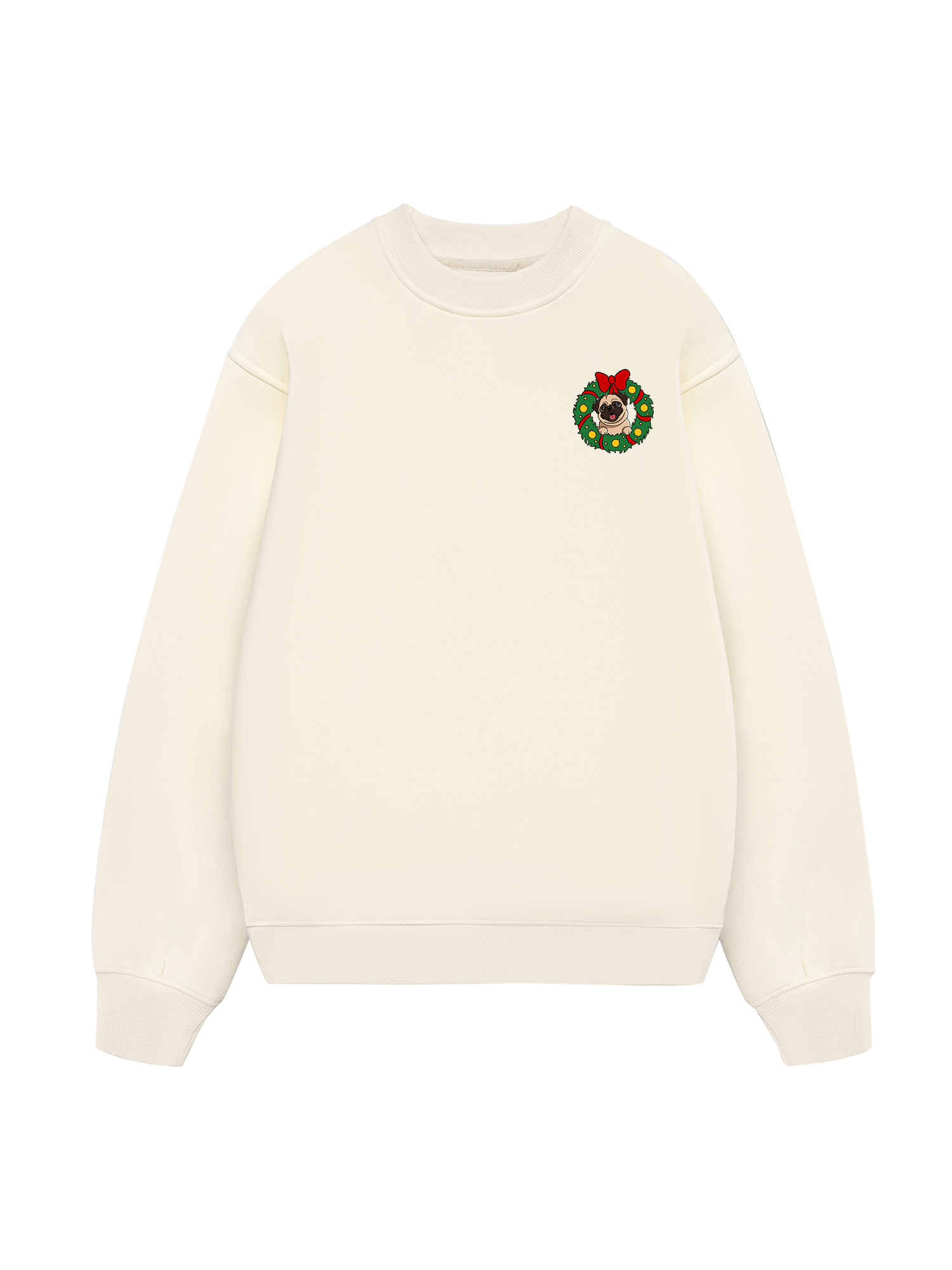 Pug In A Wreath Sweater