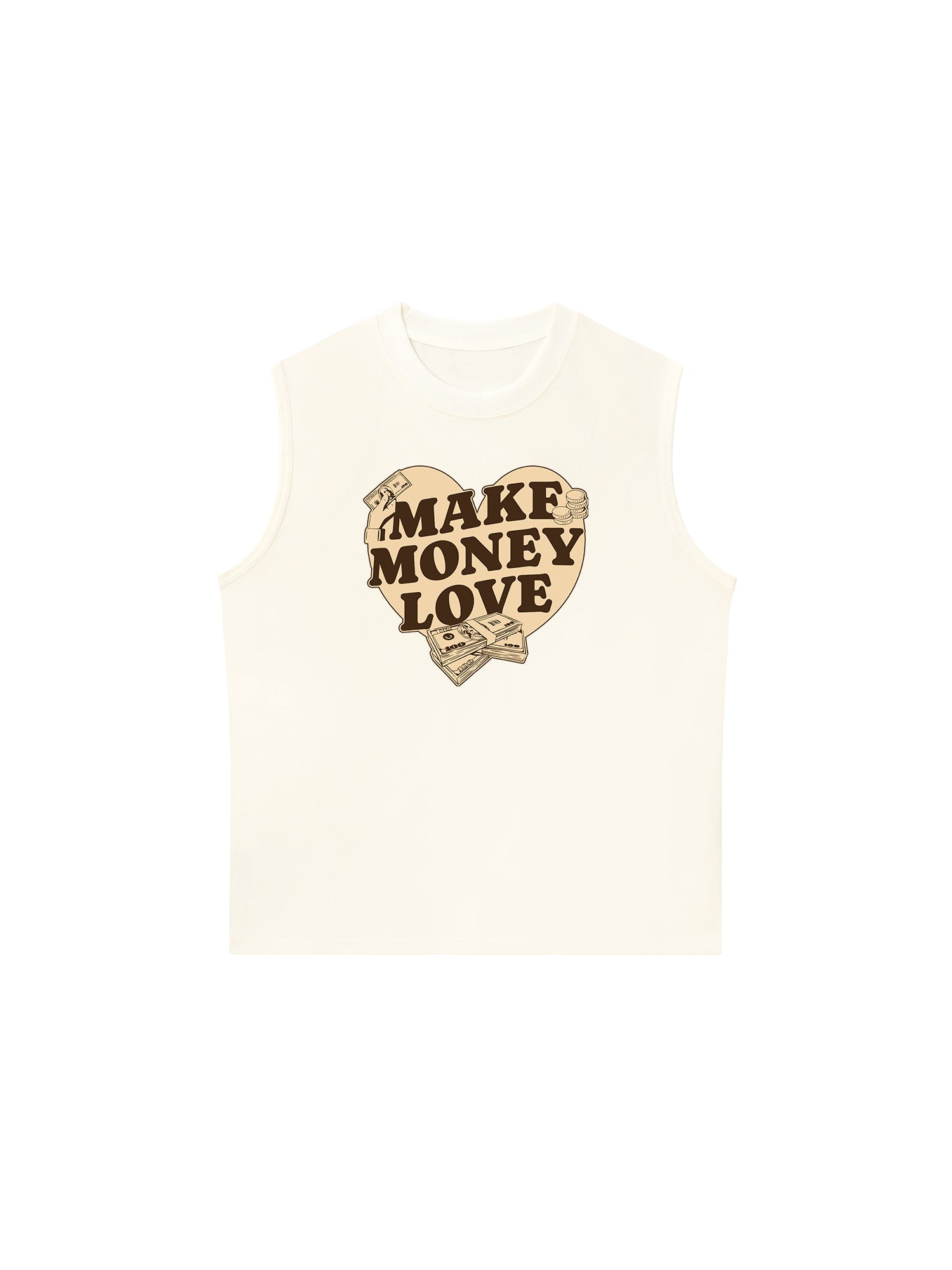 Áo Ba Lỗ Relaxed Fit Money Make Money Love