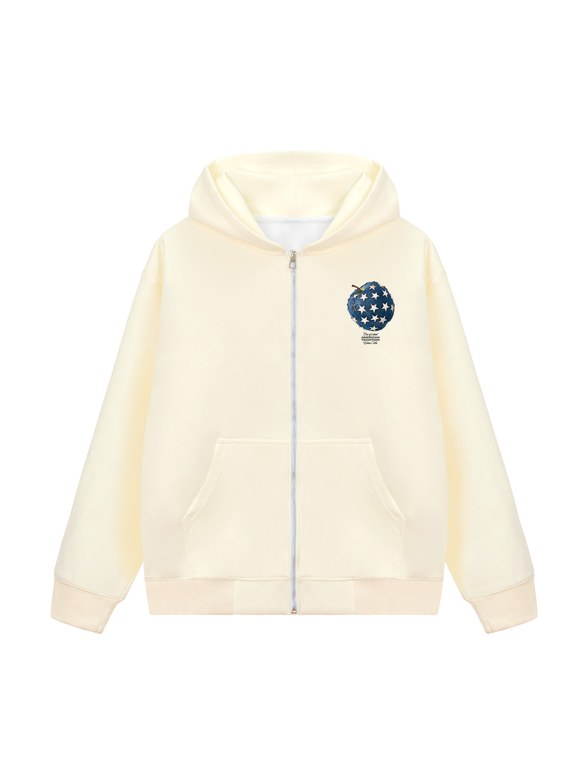 Áo Hoodie Zip Nỉ Hai Da Jeans Star Apple