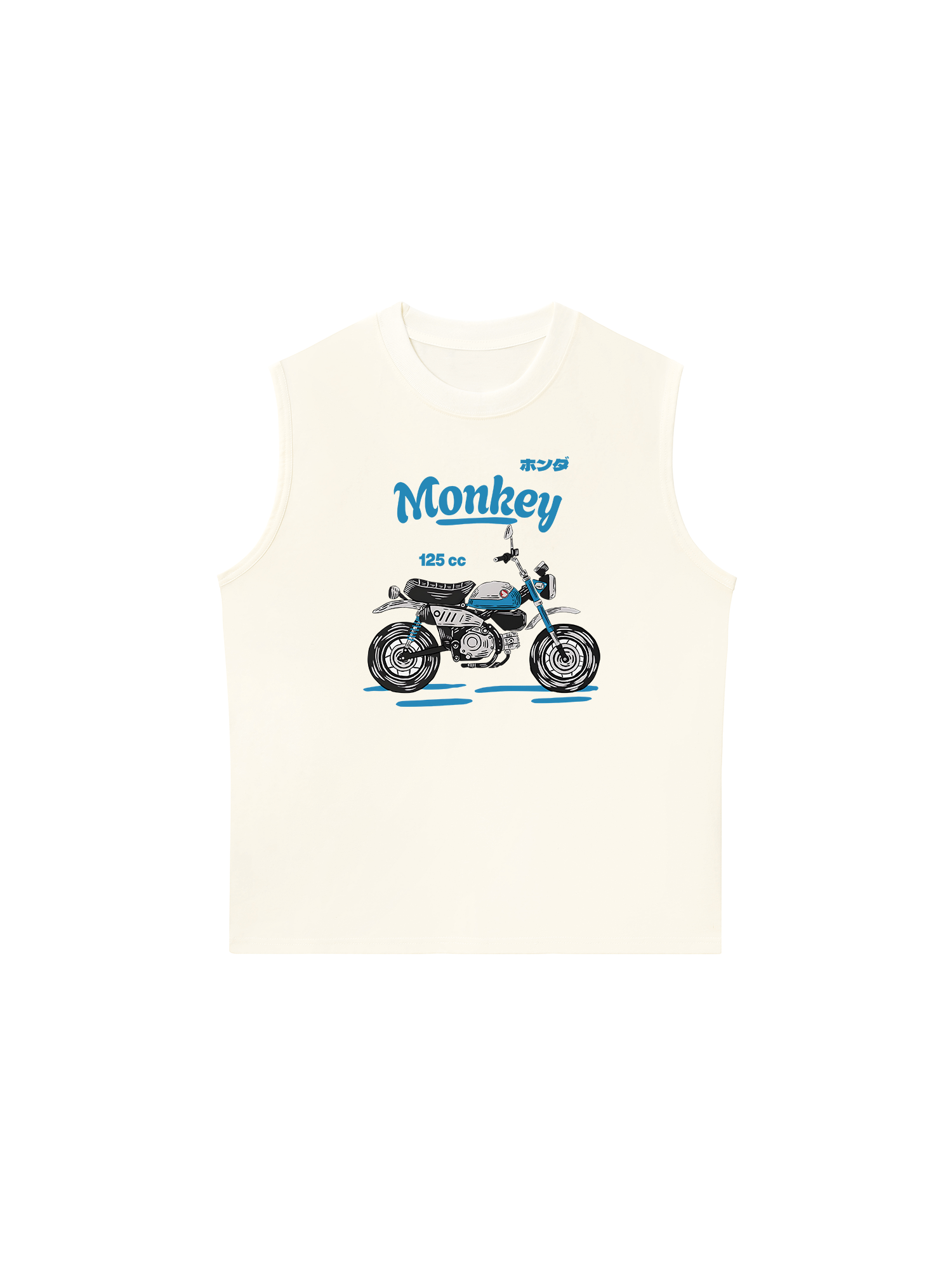 Áo Ba Lỗ Relaxed Fit Monkey 125cc Blue