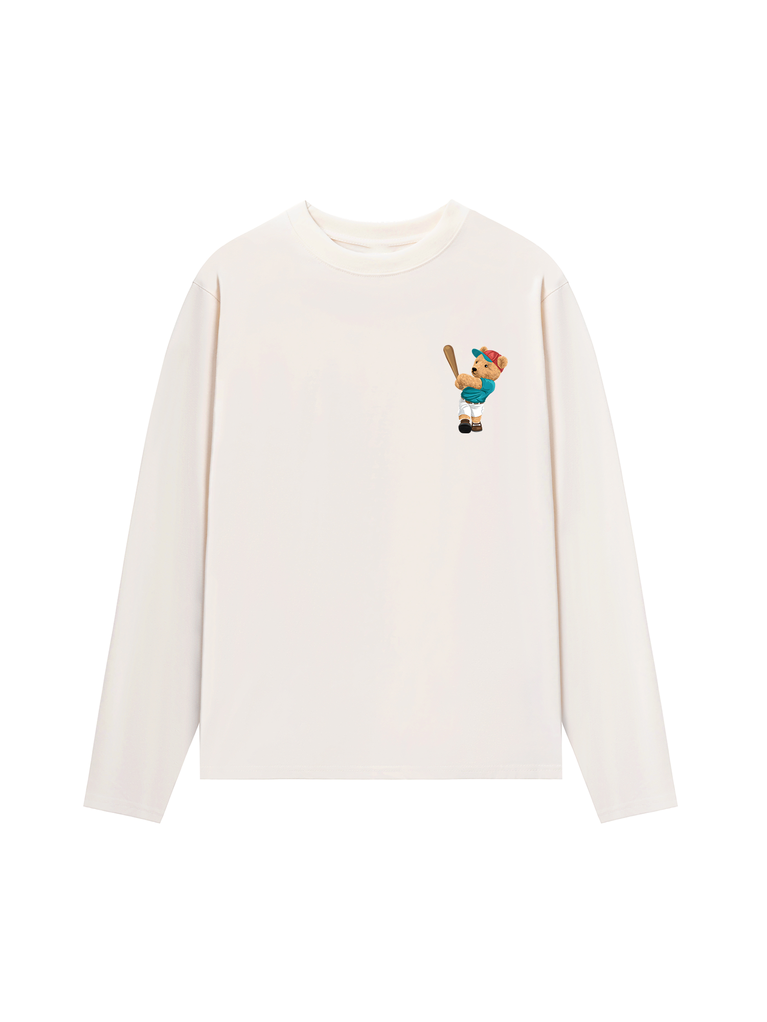 Áo Thun Dài Tay Baseball Home Run Teddy Bear