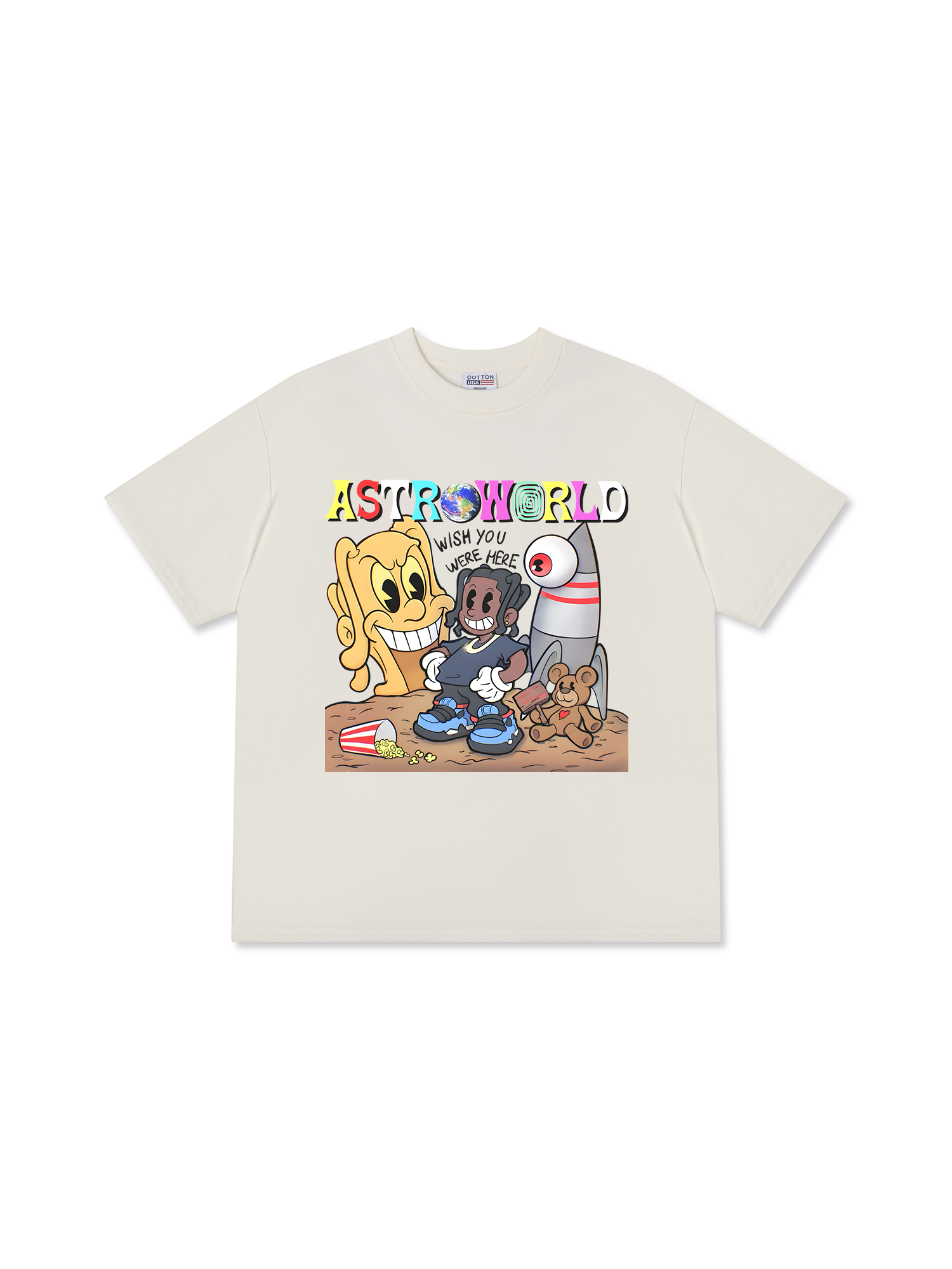 Áo Thun Relaxed Fit Rapper Astroworld Travis