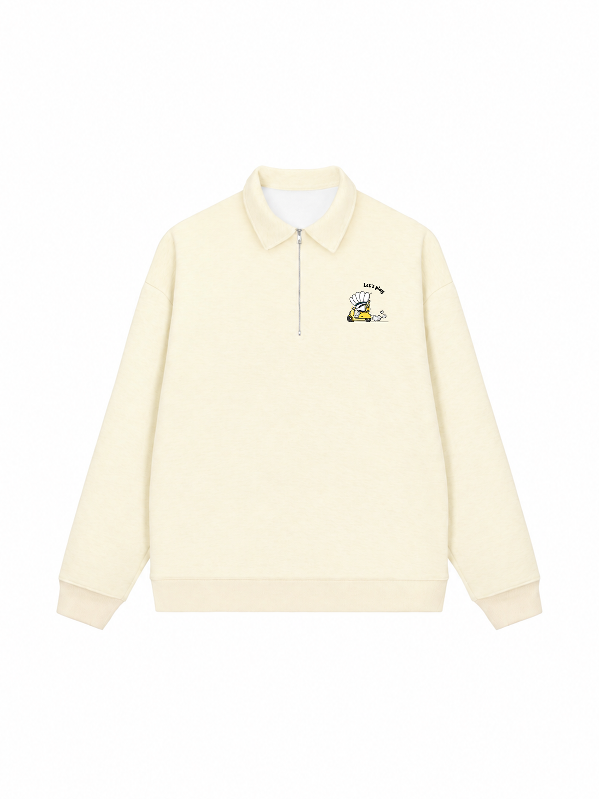Áo Sweater Polo Nỉ Hai Da Badminton Let's Play