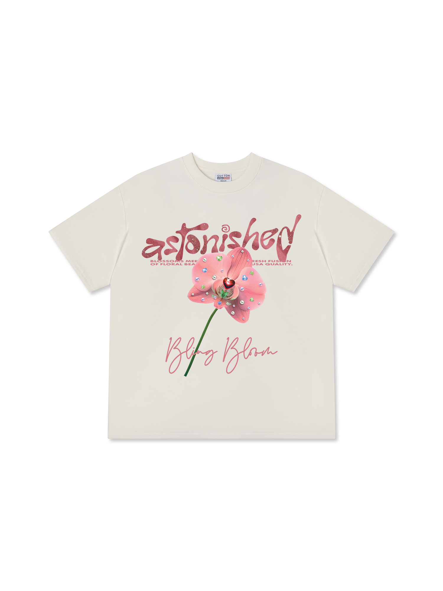 Áo Thun Relaxed Fit Bling Pink Orchid