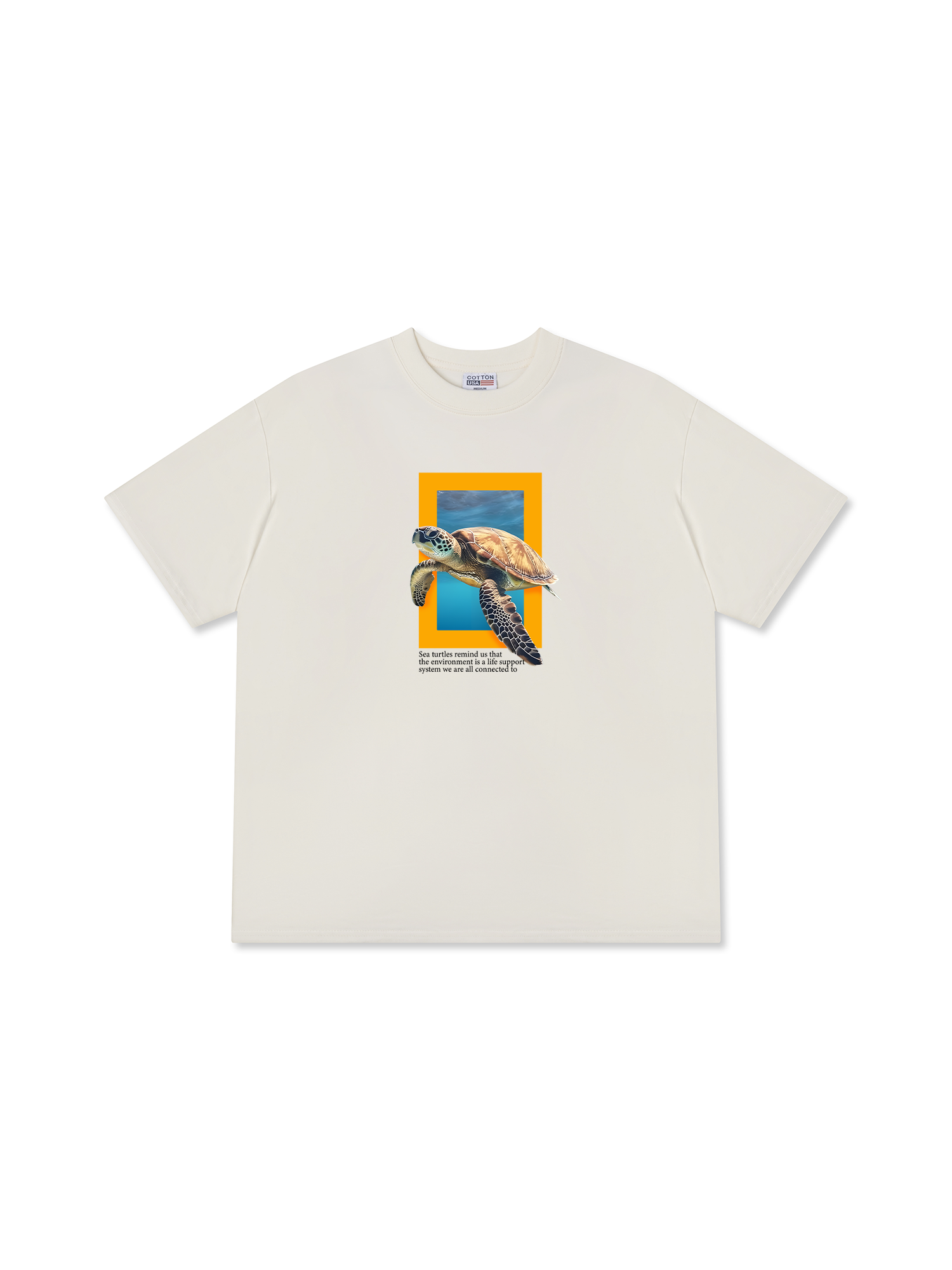 Áo Thun Relaxed Fit Wild Life Sea Turtles Remind