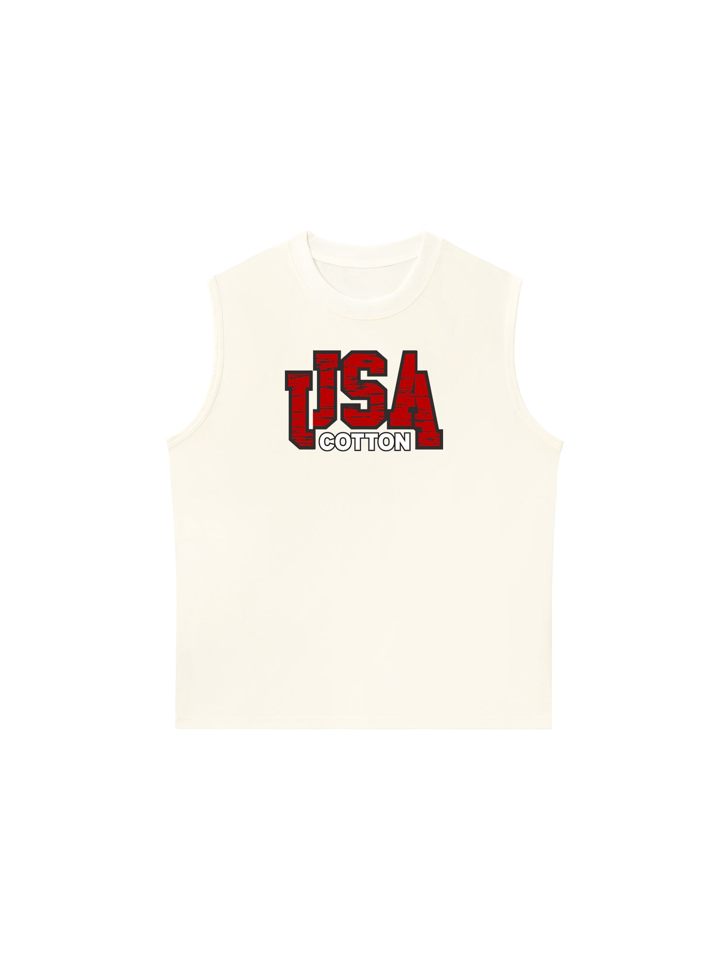 Áo Ba Lỗ Relaxed Fit USA Scratched Typo