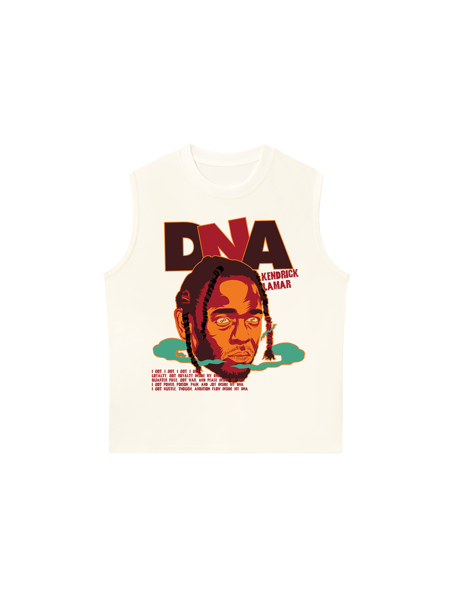 Áo Ba Lỗ Relaxed Fit Rapper Kendrick Lamar DNA