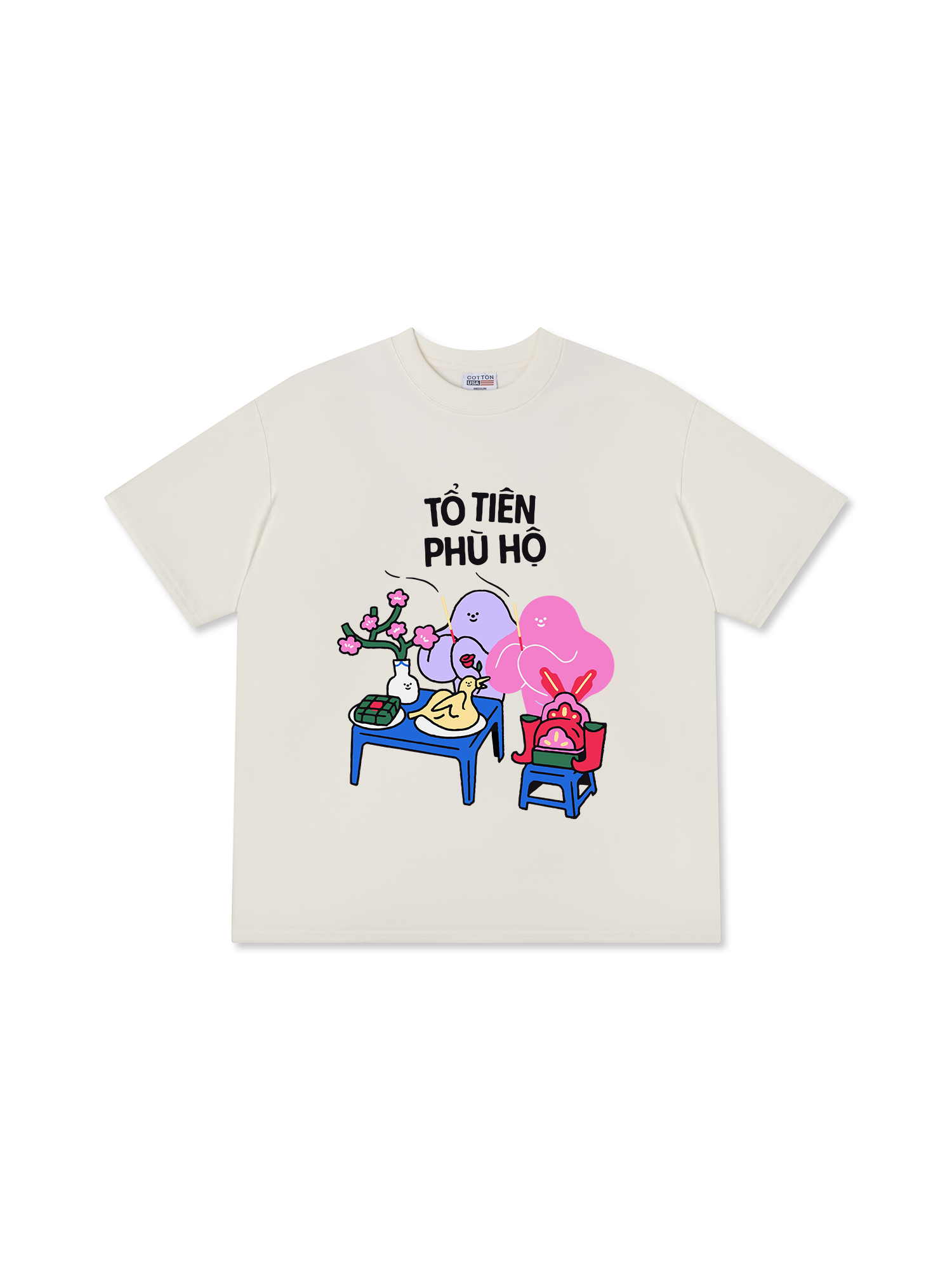 Áo Thun Relaxed Fit Tổ Tiên Phù Hộ