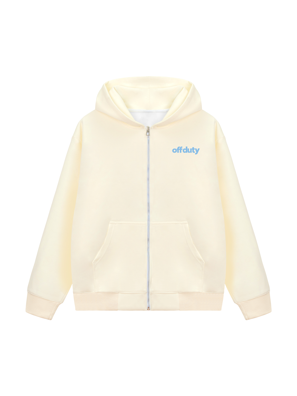 Áo Hoodie Zip Nỉ Hai Da Blue Off Duty