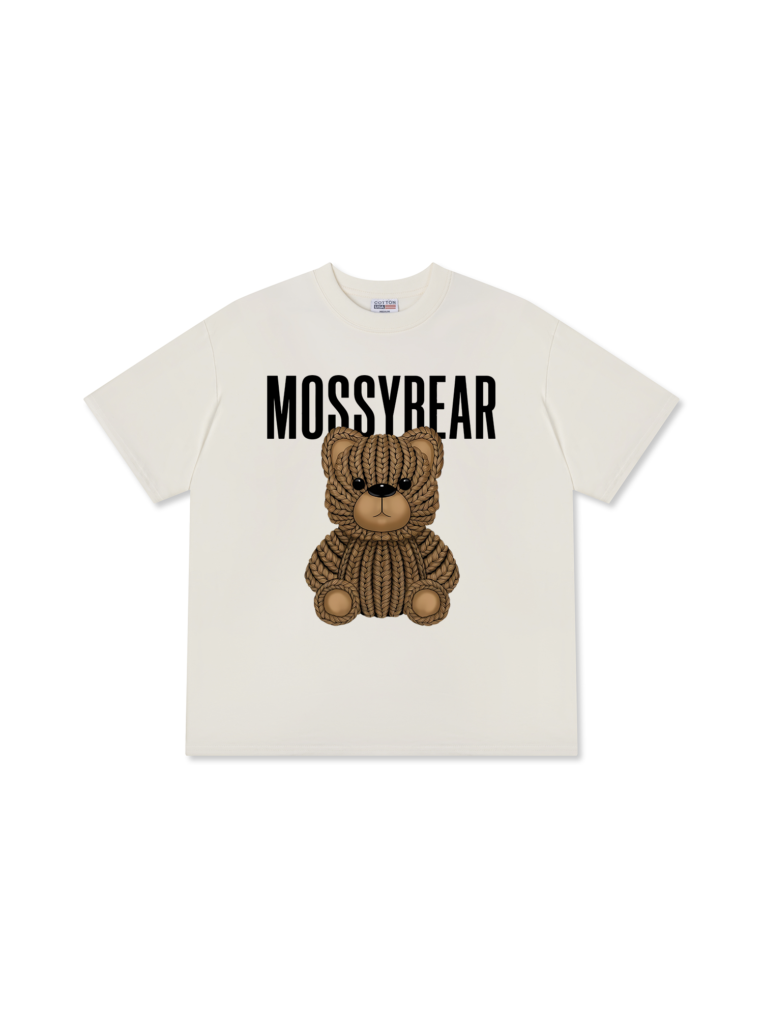 Áo Thun Relaxed Fit Mossy Bear Brown Bear