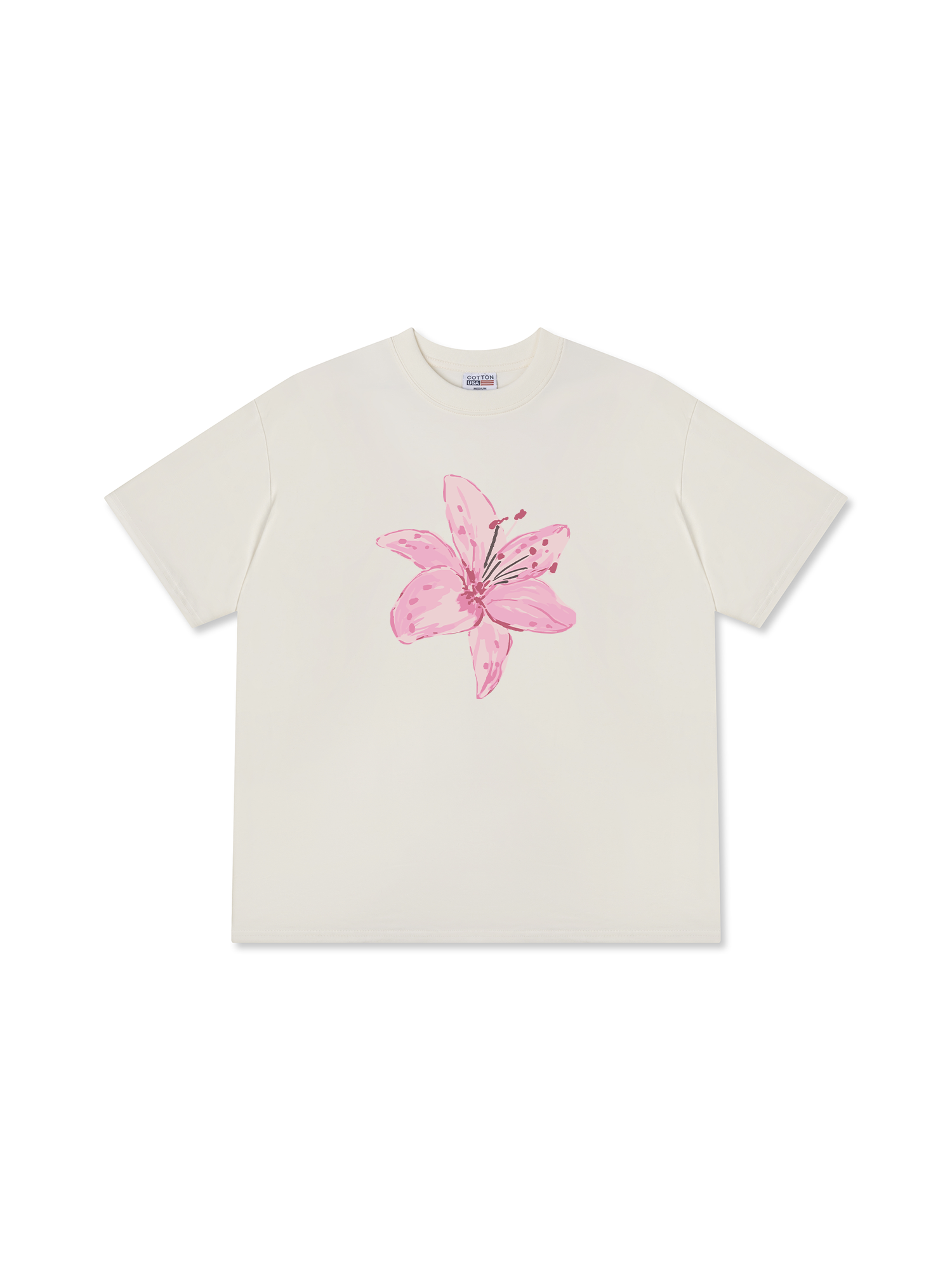 Áo Thun Relaxed Fit Pink Lily
