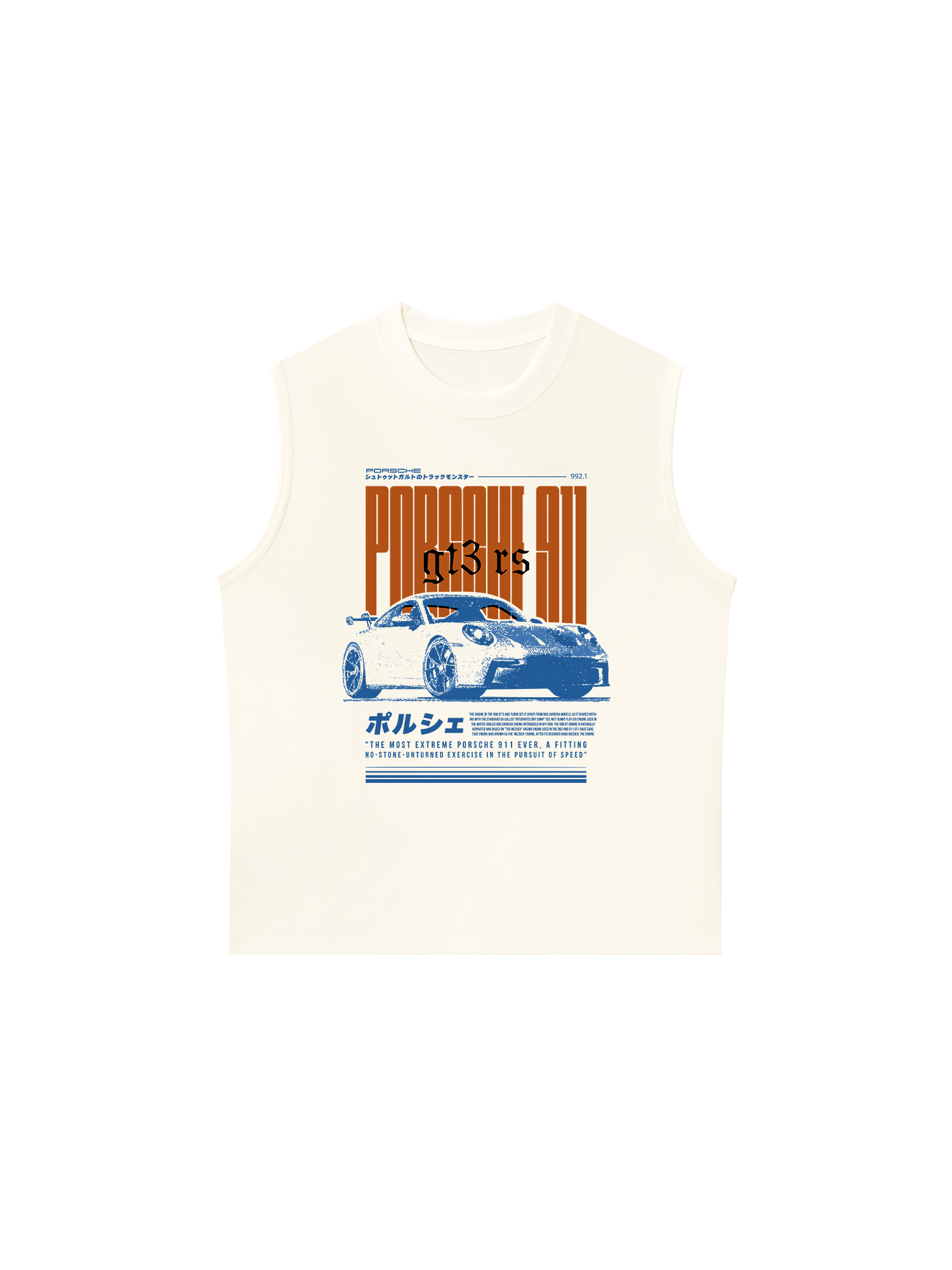 Áo Ba Lỗ Relaxed Fit Porsche Japan Vintage GT3 RS