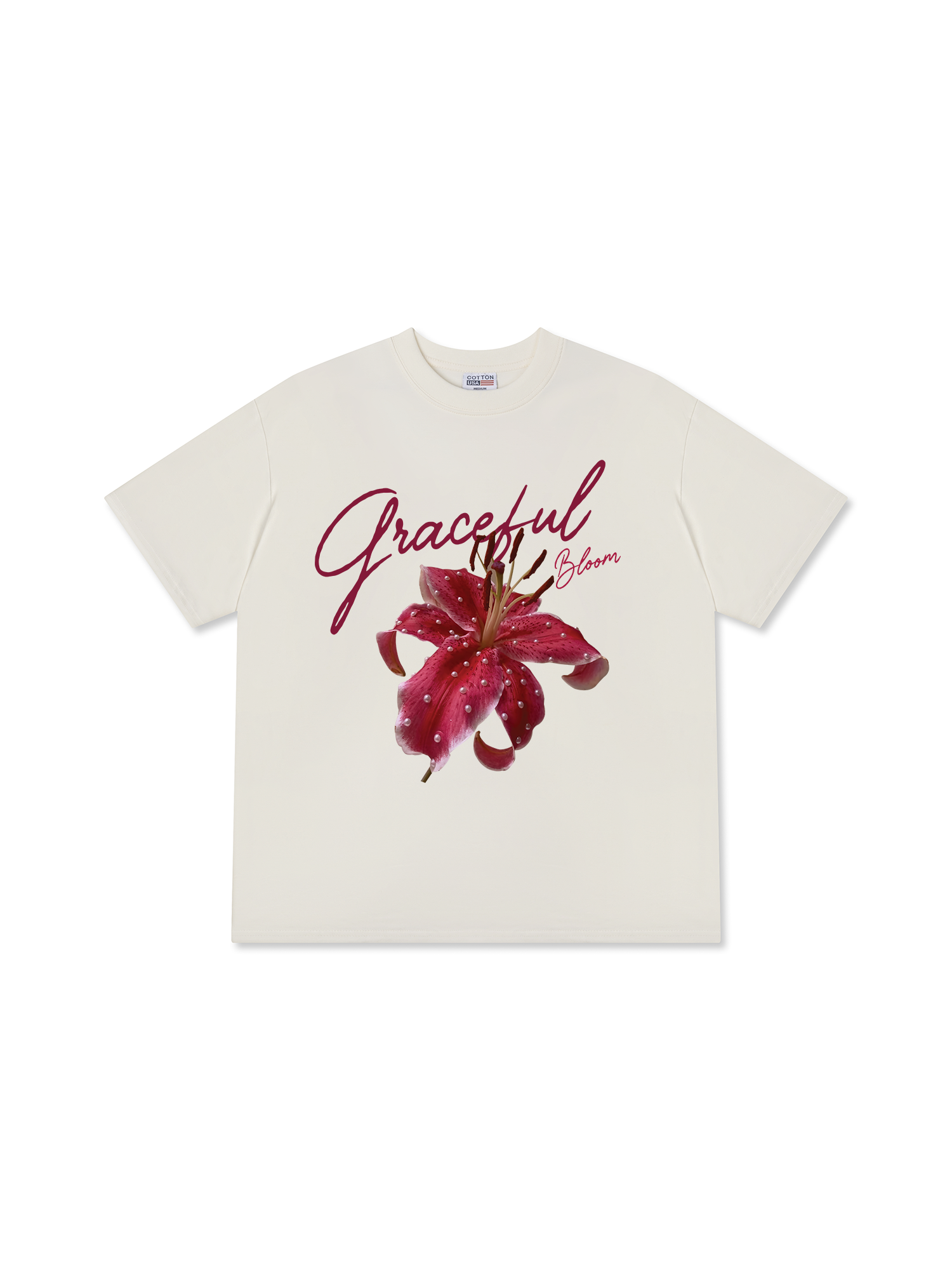 Áo Thun Relaxed Fit Bling Graceful Bloom