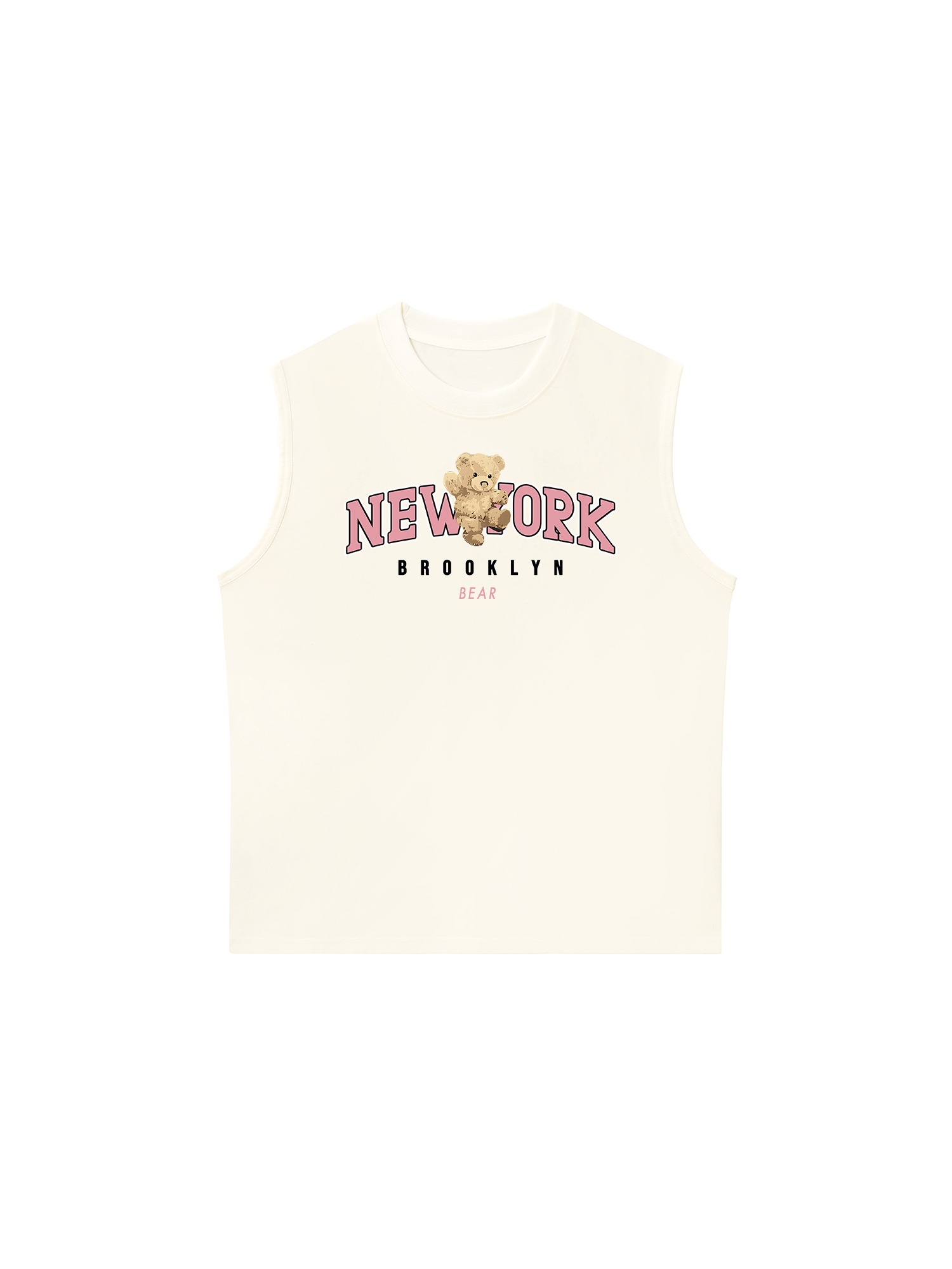 Áo Ba Lỗ Relaxed Fit City Pink New York Bear