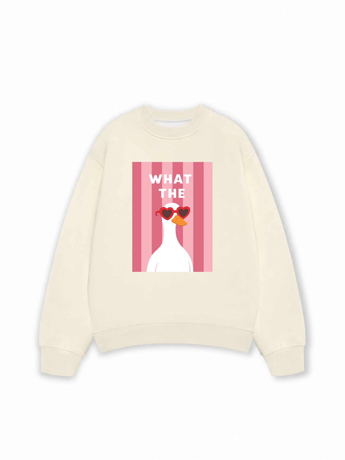 Áo Sweater Nỉ Hai Da Farm What The Duck Striped