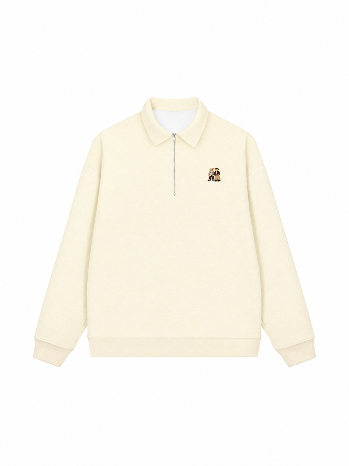 Áo Sweater Polo Nỉ Hai Da  Couple Bear