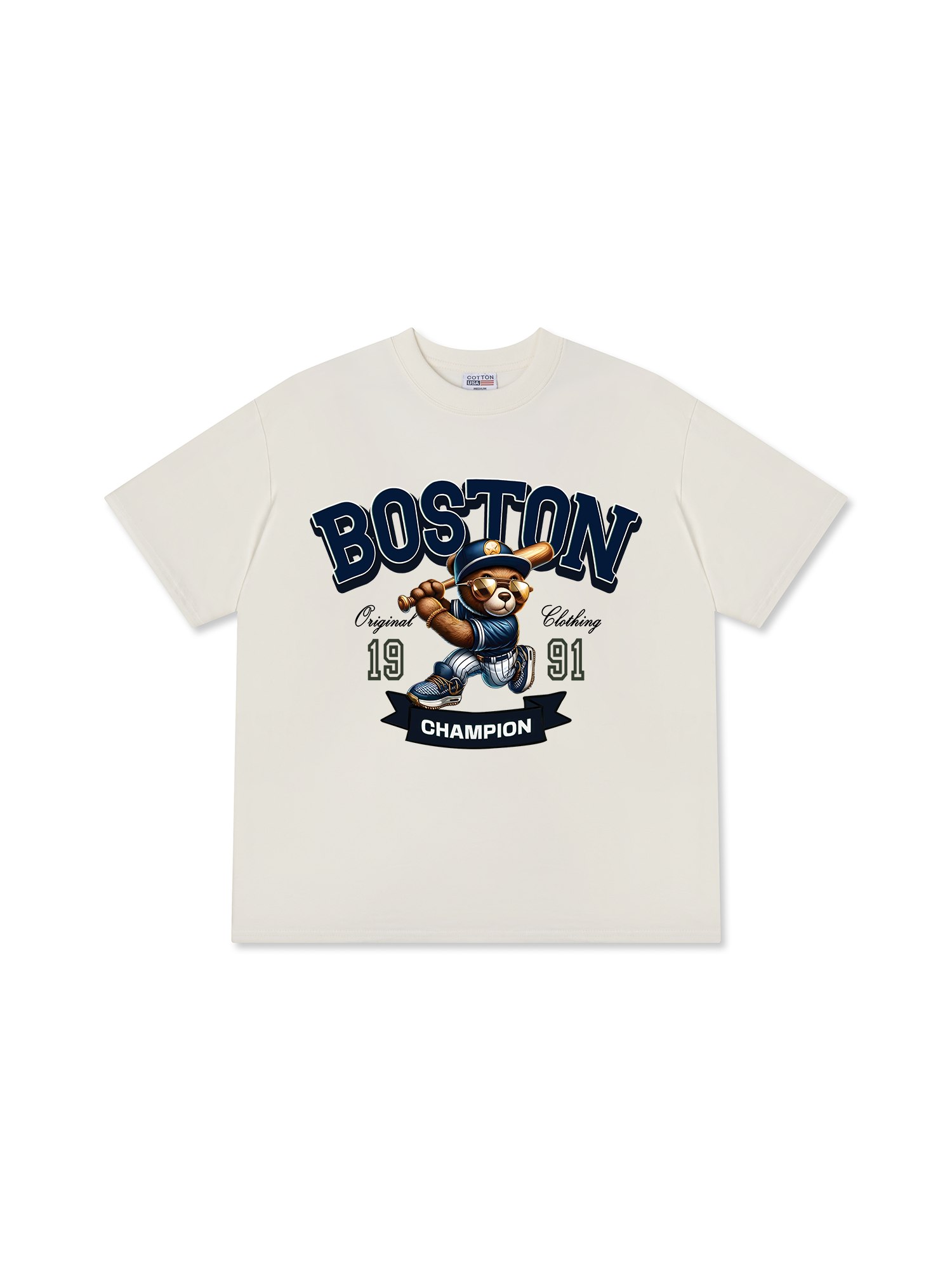 Áo Thun Relaxed Fit Baseball Boston Teddy
