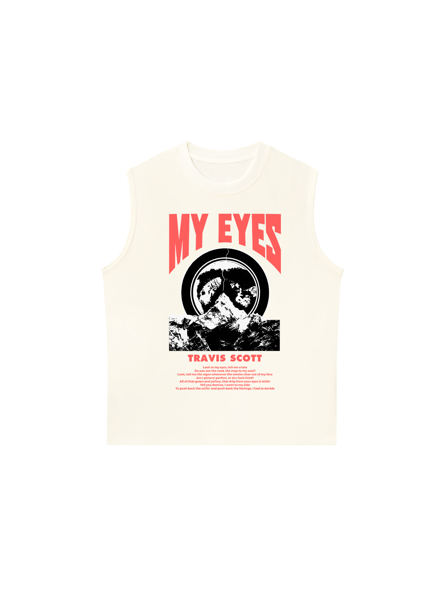 Áo Ba Lỗ Relaxed Fit Rapper Travis Scott My Eyes