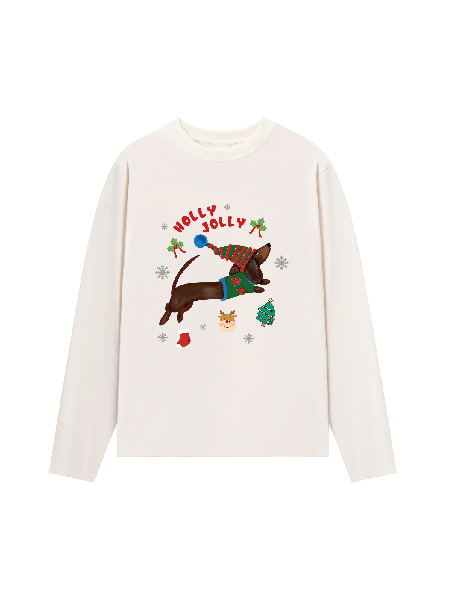 Áo Thun Dài Tay Holy Jolly Cute Puppy