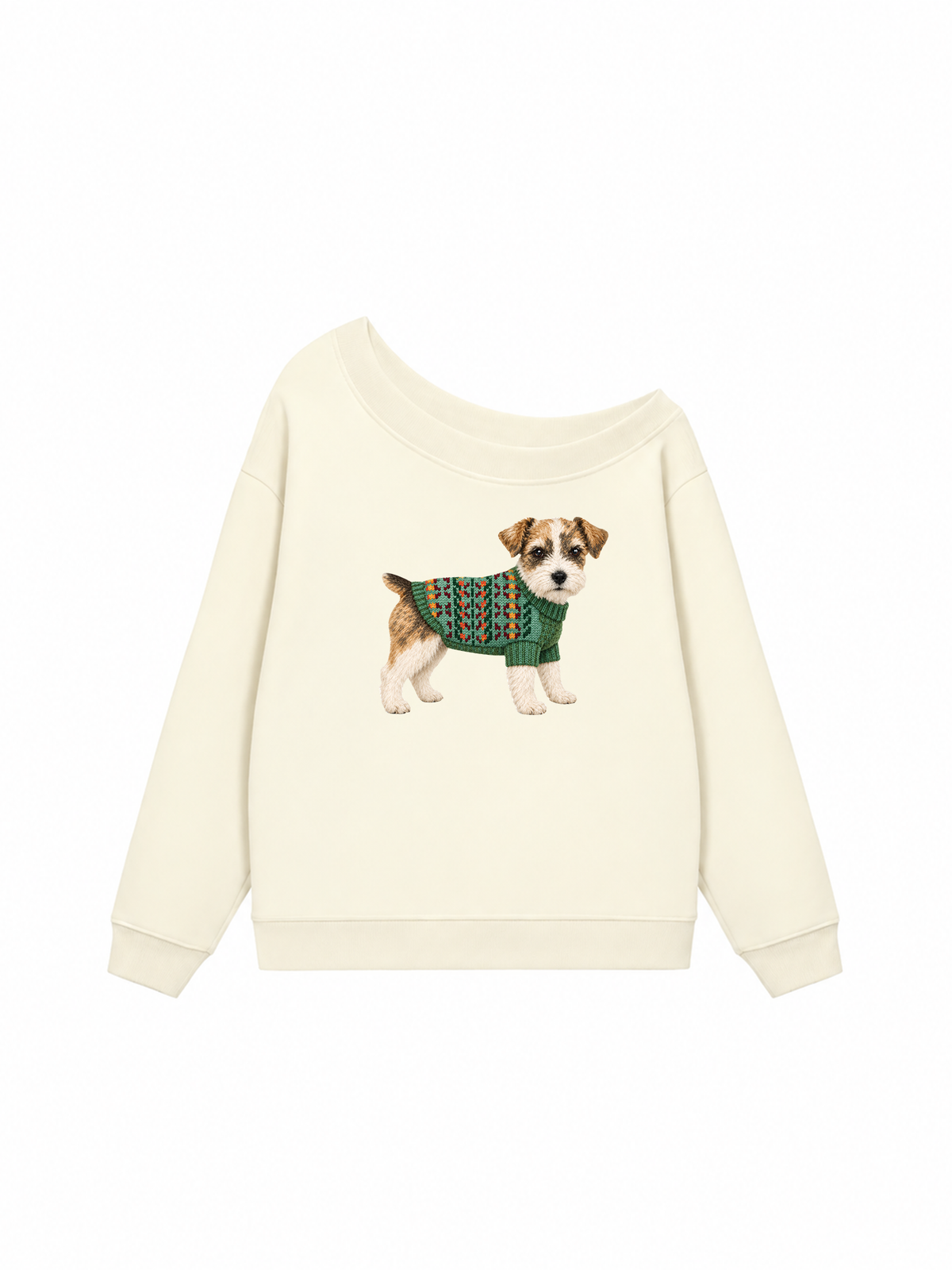 Áo Sweater Lệch Vai Nỉ Hai Da Little Buddy