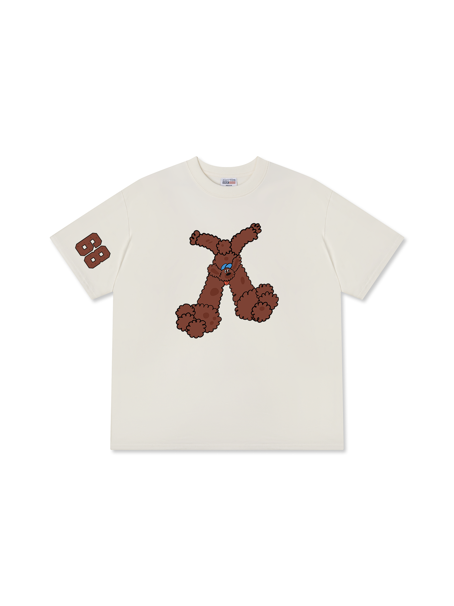 Áo Thun Relaxed Fit Soft Paw Brown Teddy