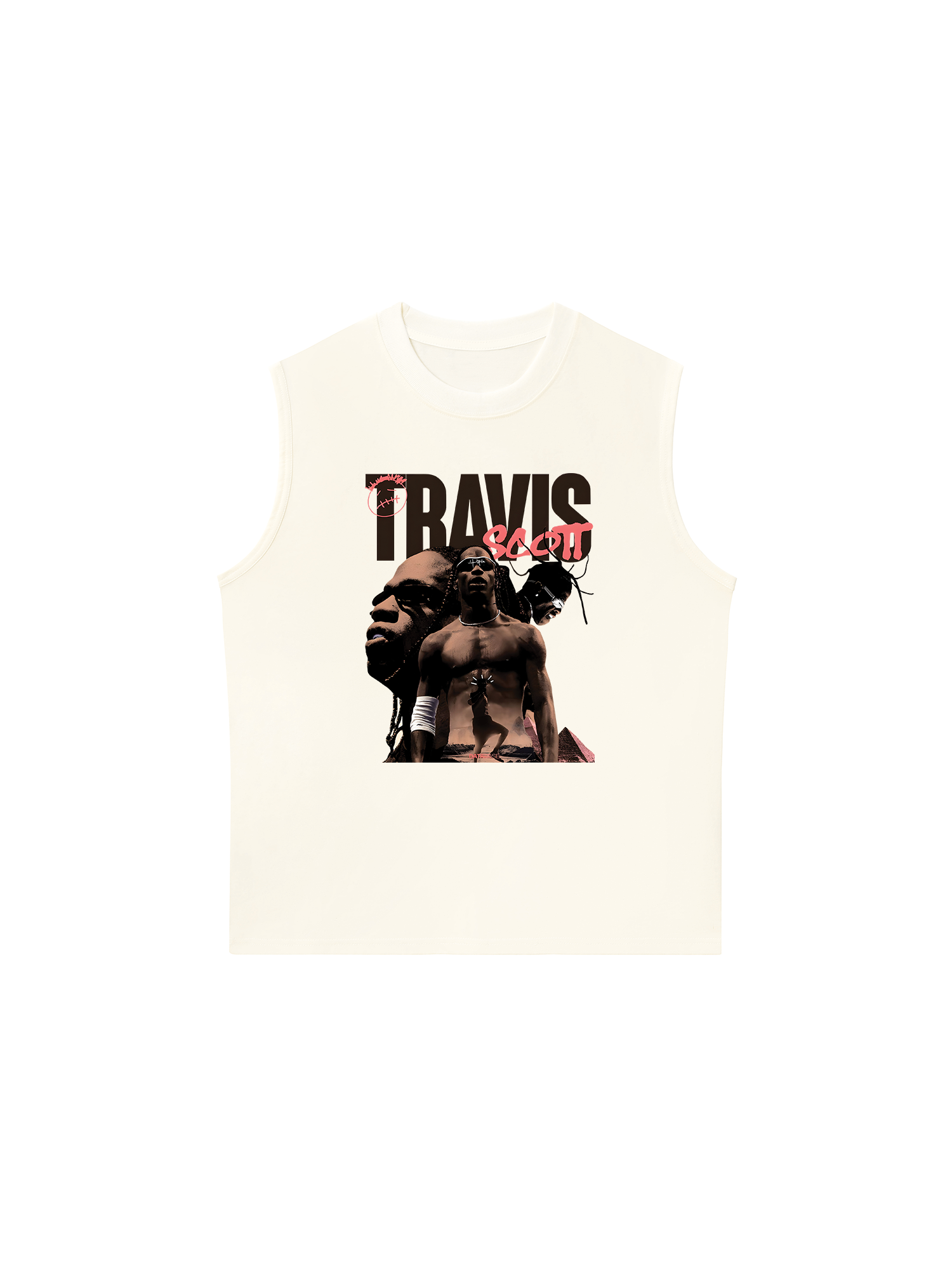 Áo Ba Lỗ Relaxed Fit Travis Scott Bootle Rap