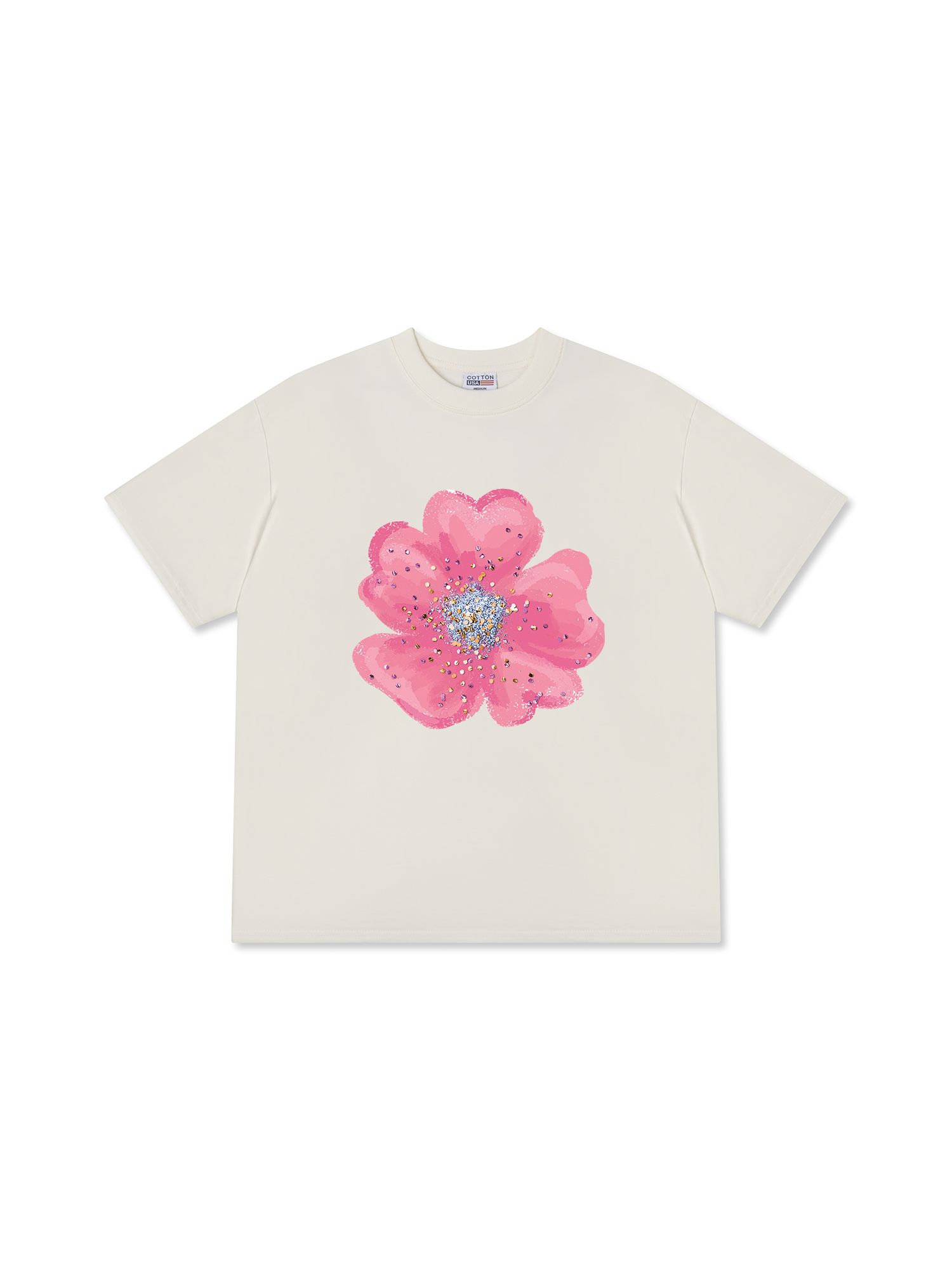 Áo Thun Relaxed Fit Bling Pink Flower