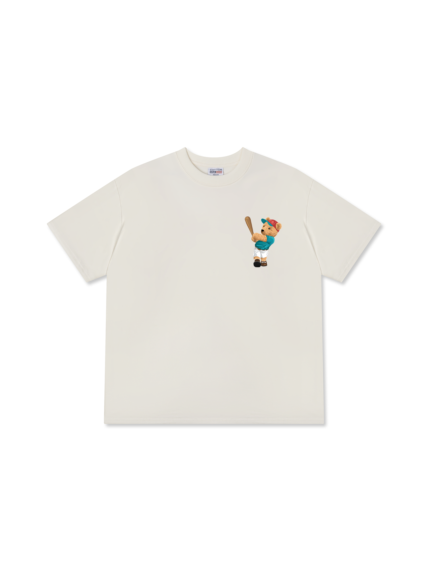 Áo Thun Relaxed Fit Baseball Home Run Teddy Bear