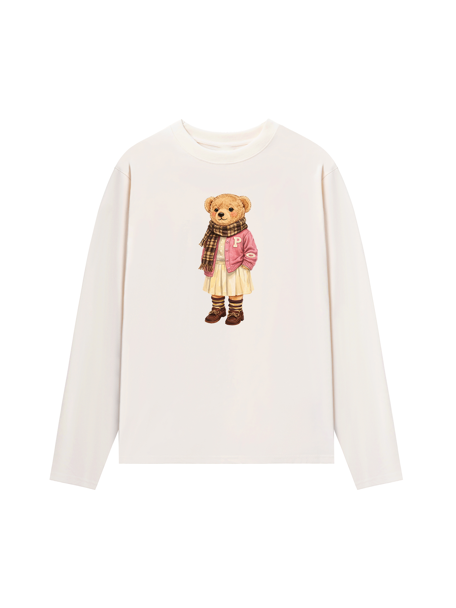 Áo Thun Dài Tay Pink Girl Bear