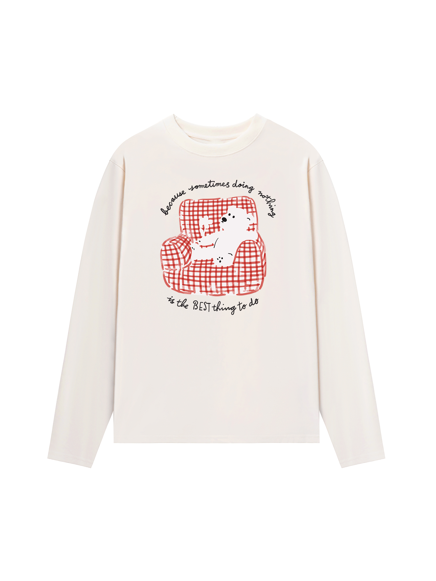 Áo Thun Dài Tay Chill Bear At Home