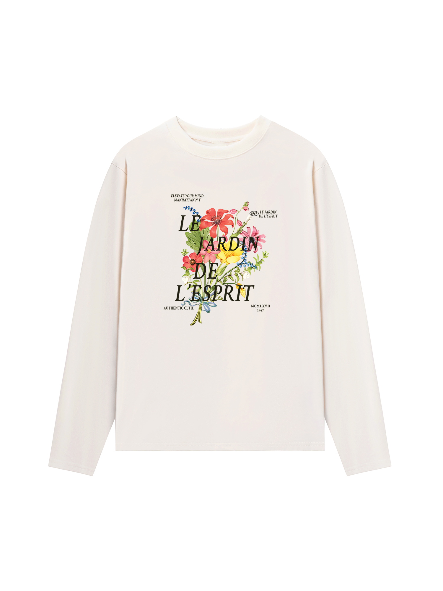 Áo Thun Dài Tay Floral Authentic