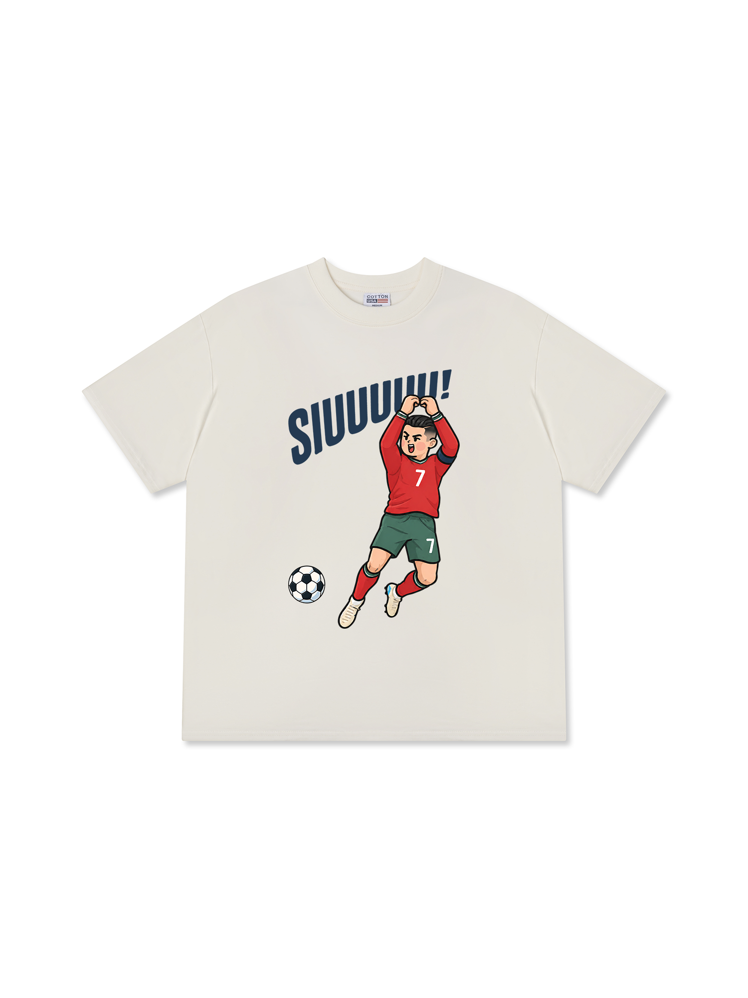 Áo Thun Relaxed Fit Soccer 7 Siuuu POR