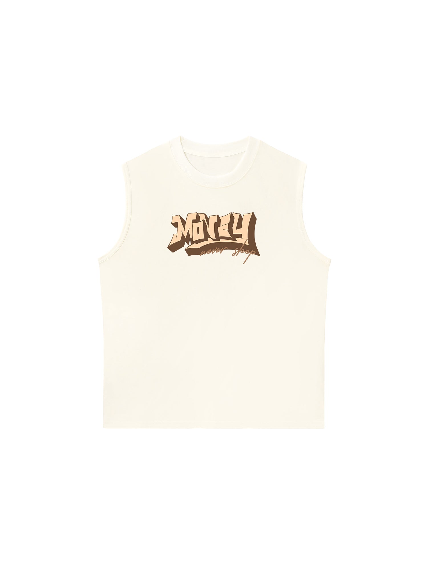 Áo Ba Lỗ Relaxed Fit Money Never Sleep