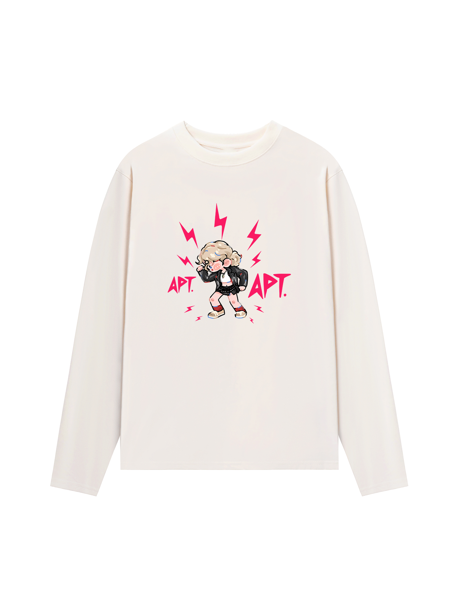 Áo Thun Dài Tay Black Pink Cute APT