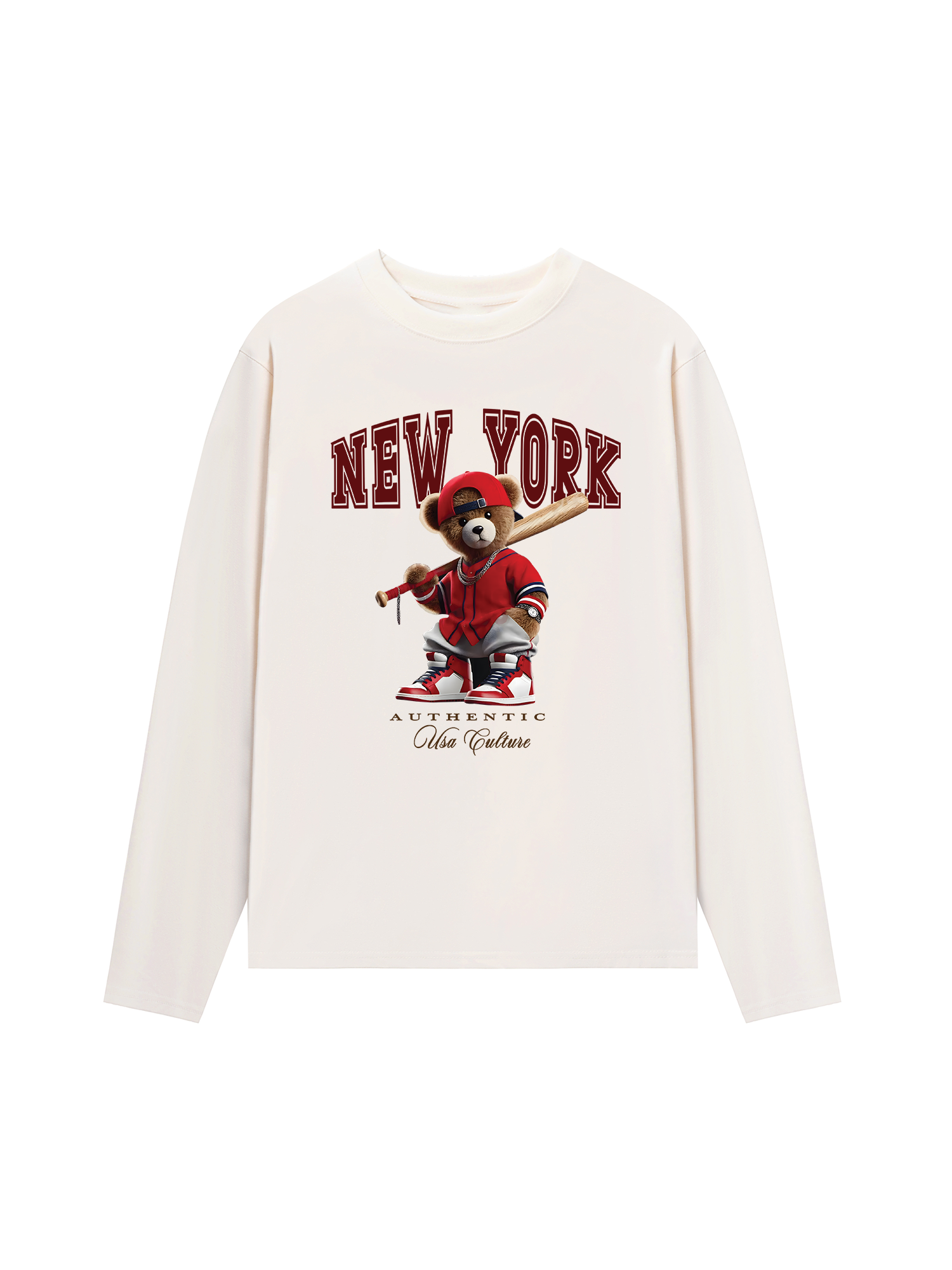 Áo Thun Dài Tay Baseball Authentic Teddy