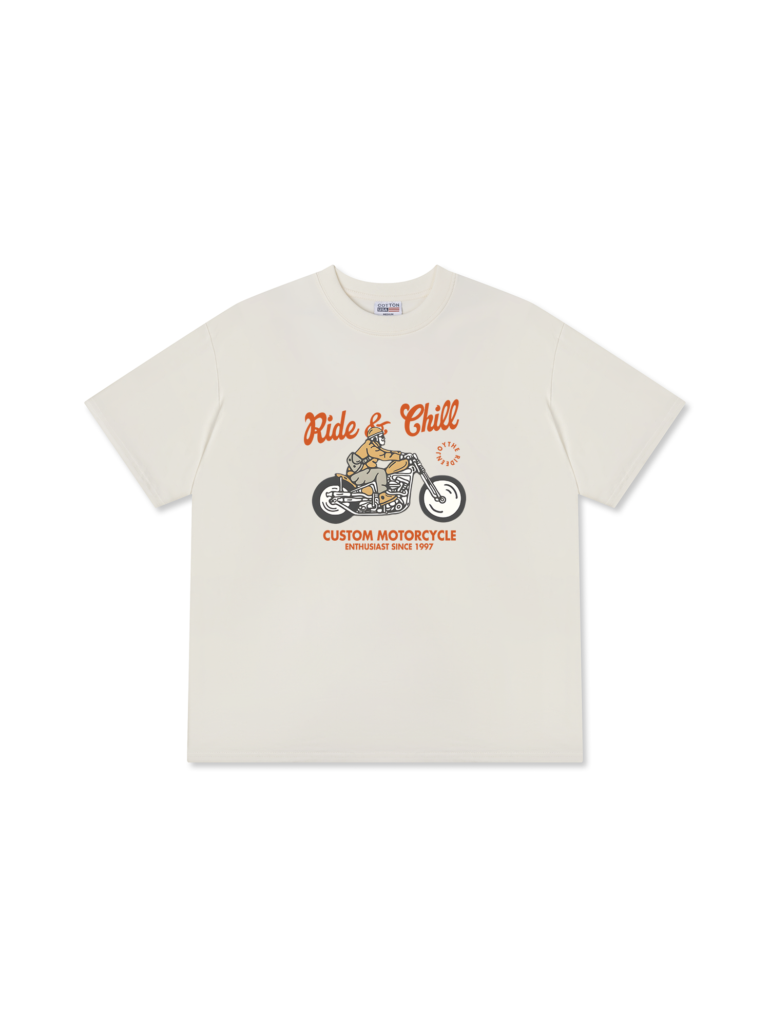 Áo Thun Relaxed Fit Motorbike Ride & Chill